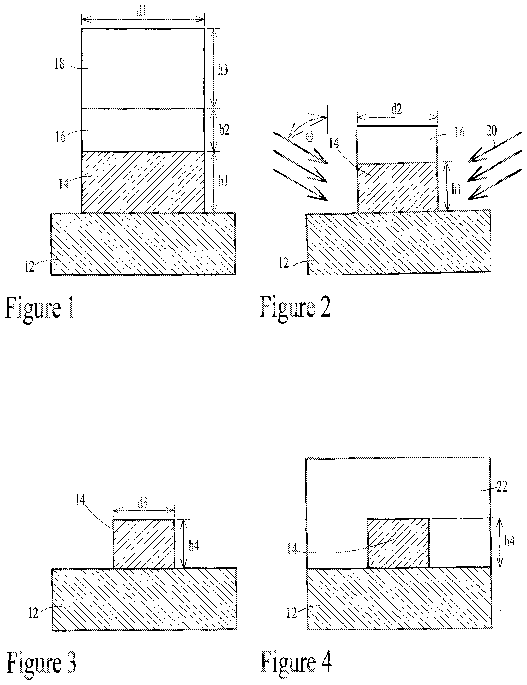 Patent US12414479 Figure 1 – Sub 60nm etchless MRAM devices by ion beam etching fabricated T-shaped bottom electrode
