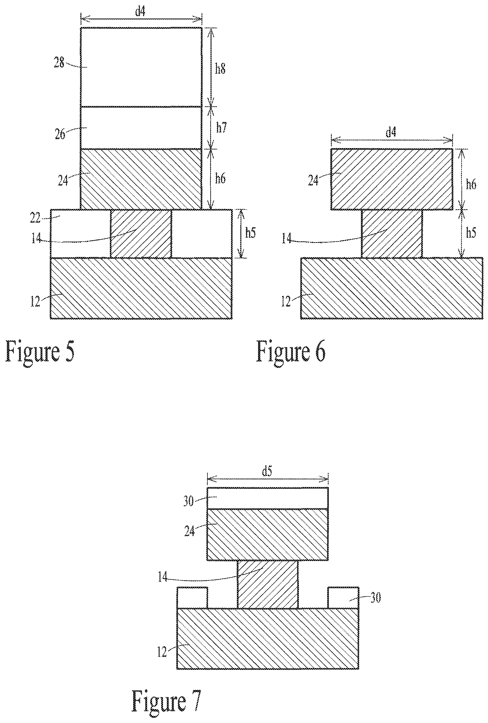 Patent US12414479 Figure 2 – Sub 60nm etchless MRAM devices by ion beam etching fabricated T-shaped bottom electrode