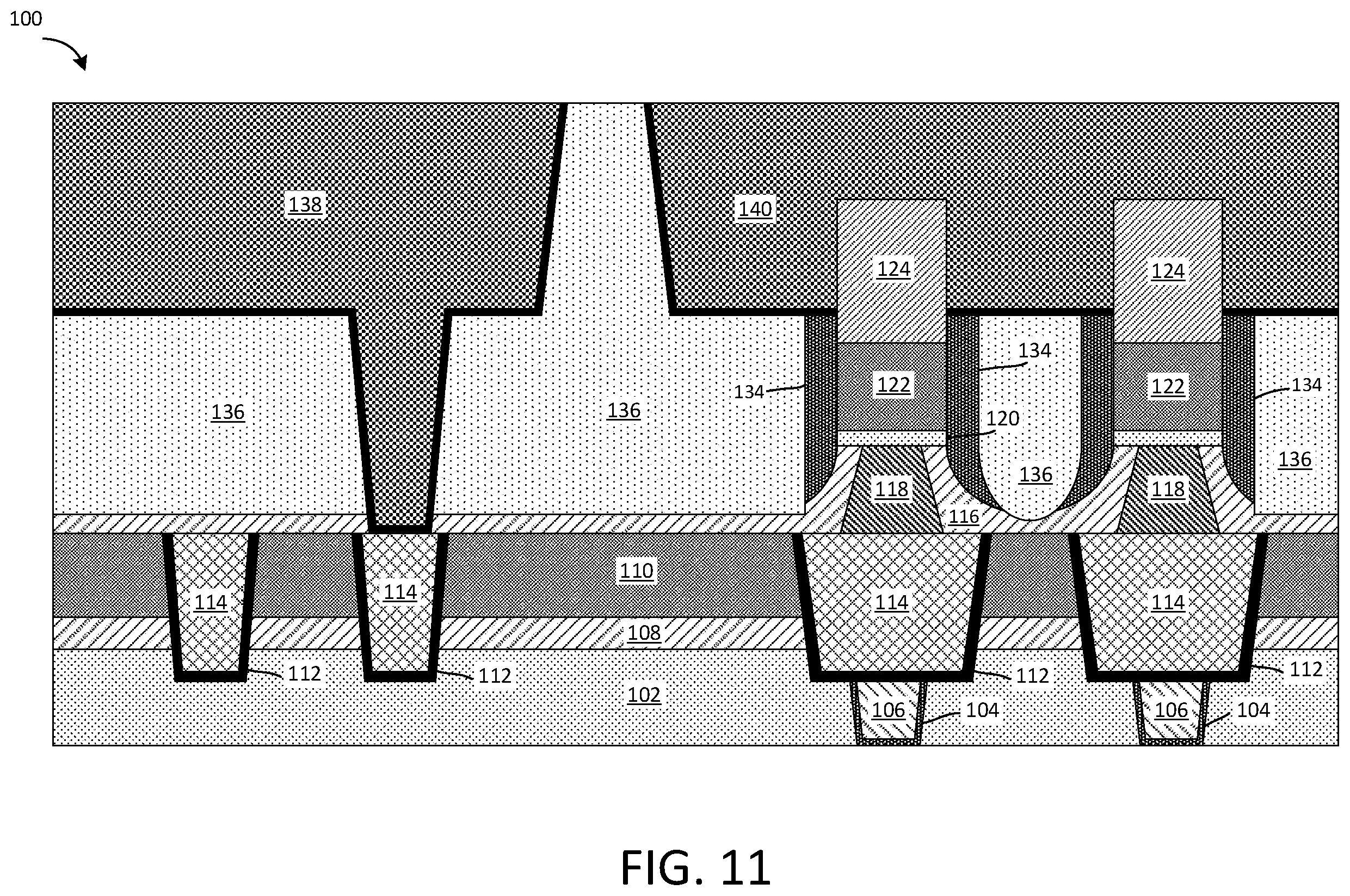 Patent US12414480 Figure 9 – MRAM bottom electrode contact with taper profile
