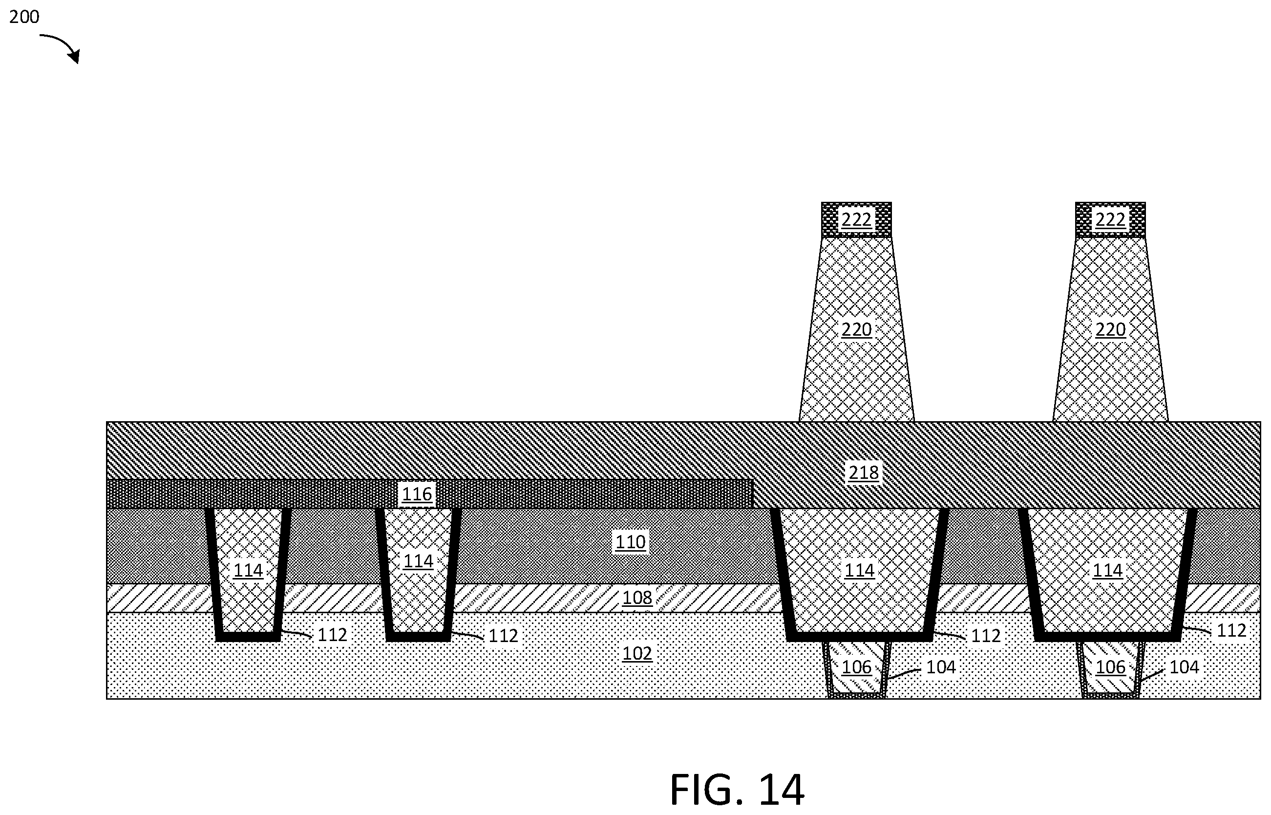 Patent US12414480 Figure 12 – MRAM bottom electrode contact with taper profile
