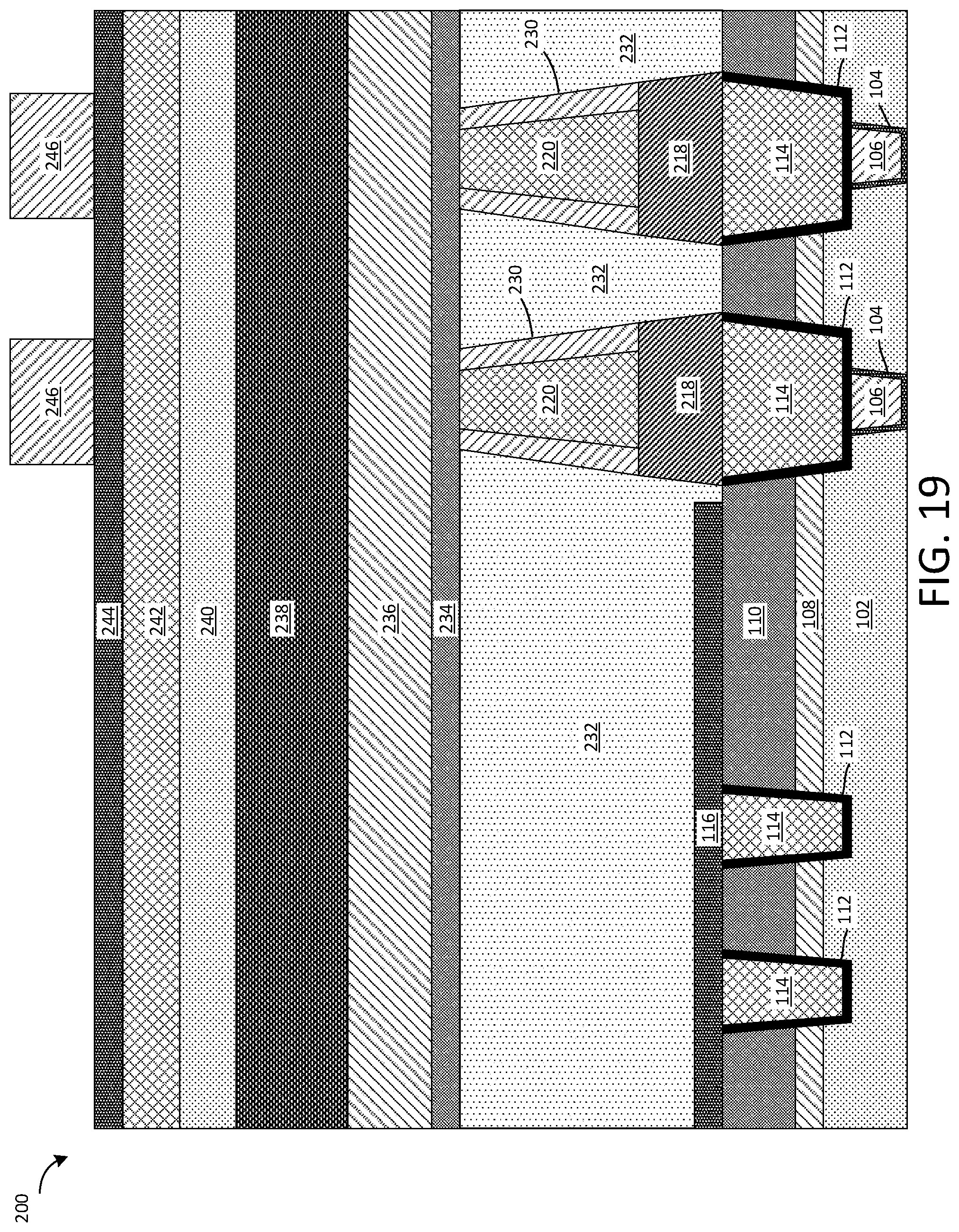 Patent US12414480 Figure 17 – MRAM bottom electrode contact with taper profile