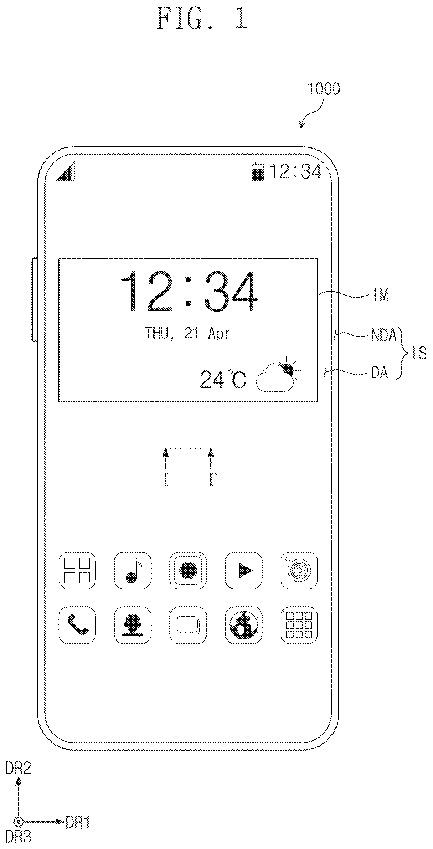 Patent US12417002 Figure 1 – Electronic device