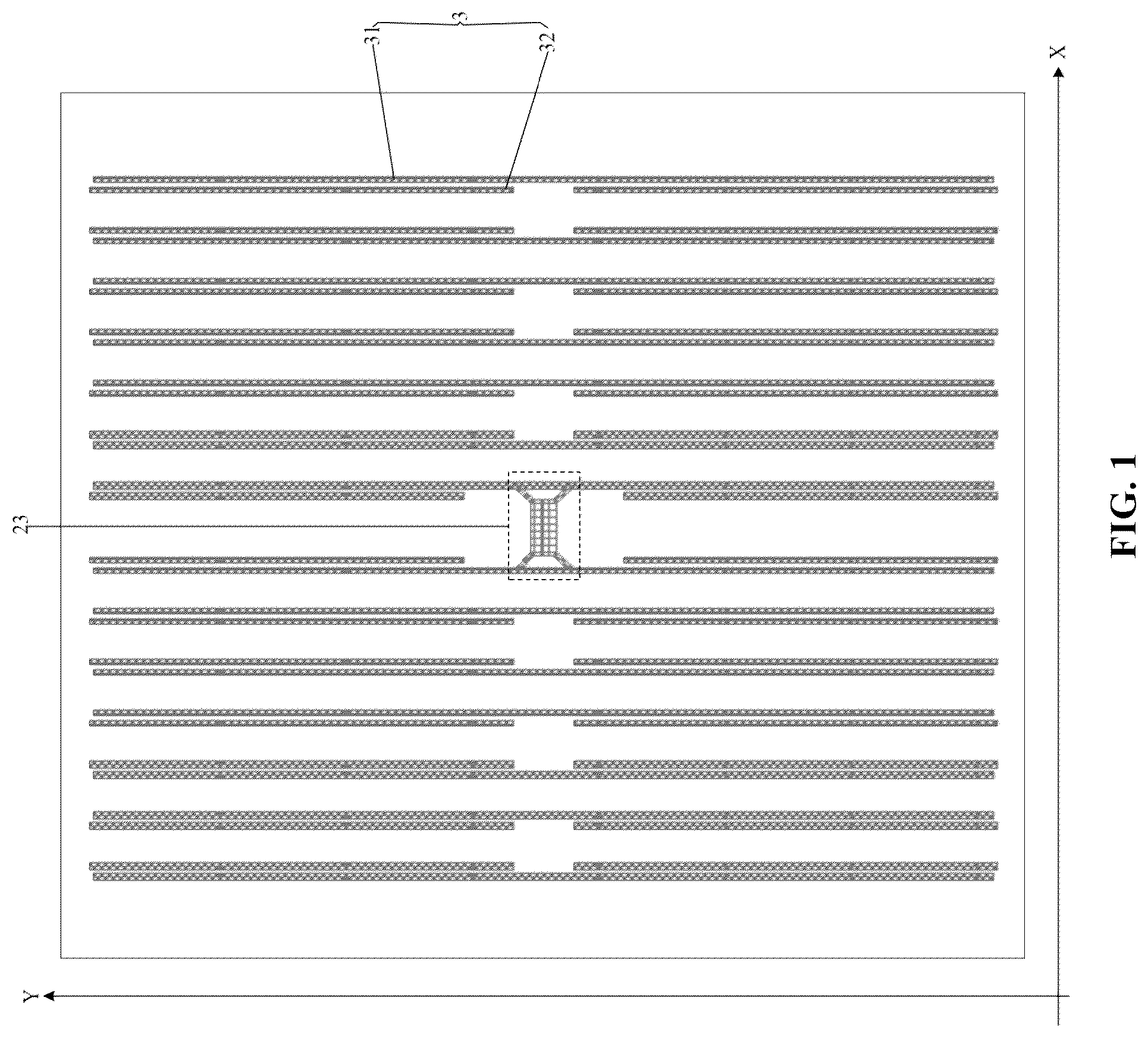 Patent US12417003 Figure 1 – Display panel and display apparatus with additional electrode layer for improving mutual capacitance variation