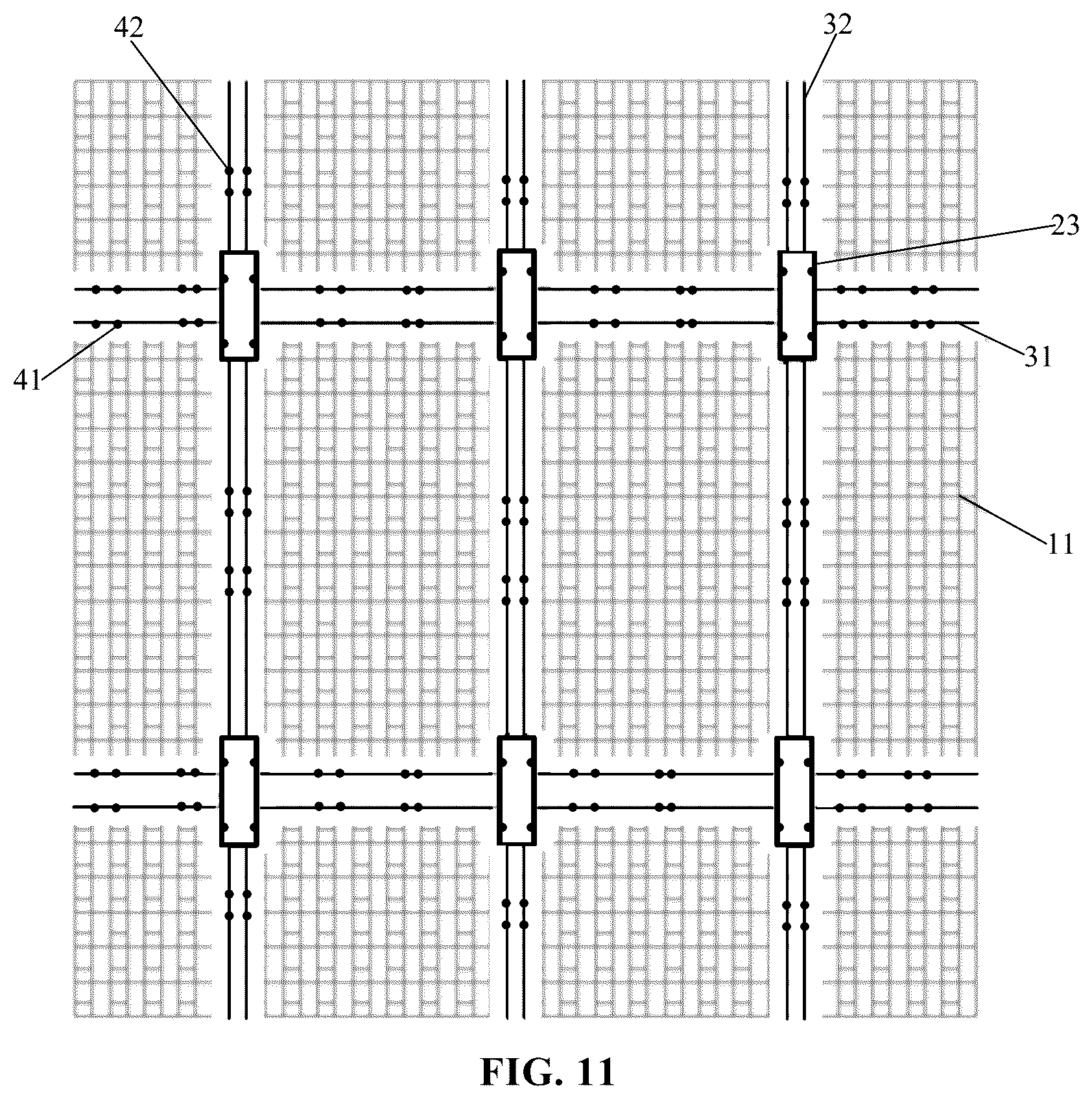 Patent US12417003 Figure 8 – Display panel and display apparatus with additional electrode layer for improving mutual capacitance variation