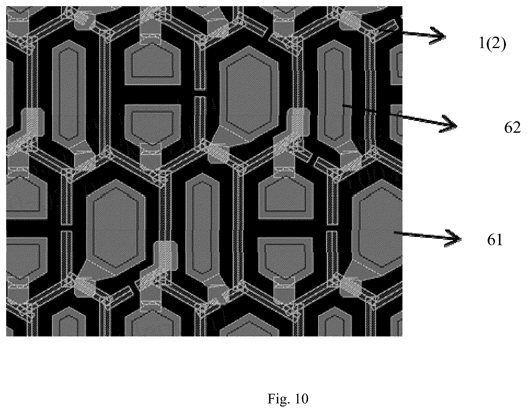 Patent US12417004 Figure 13 – Touch panel with connection channel of adjacent touch electrode blocks and display device