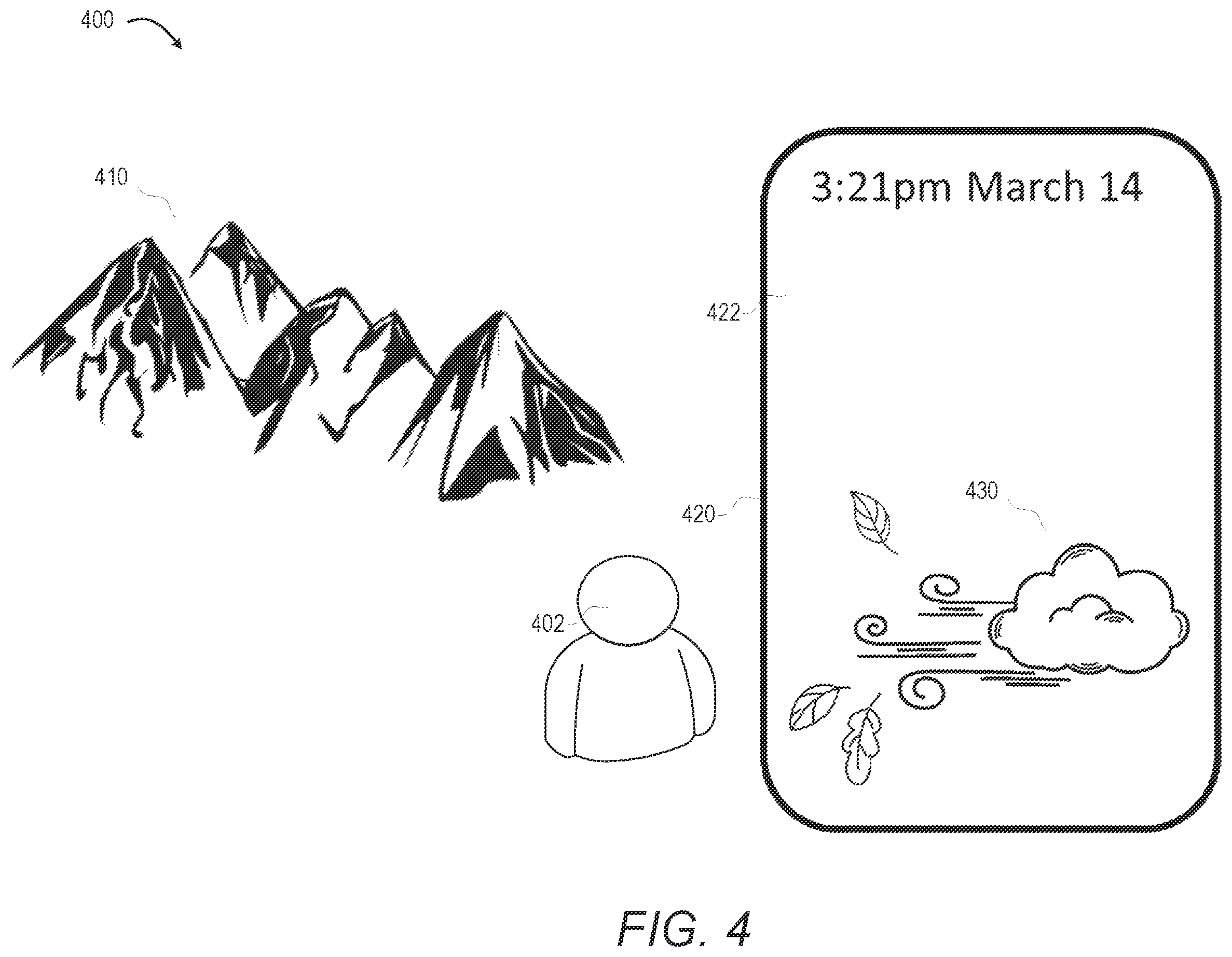 Patent US12417007 Figure 4 – Electronic device display screen customization based on image information