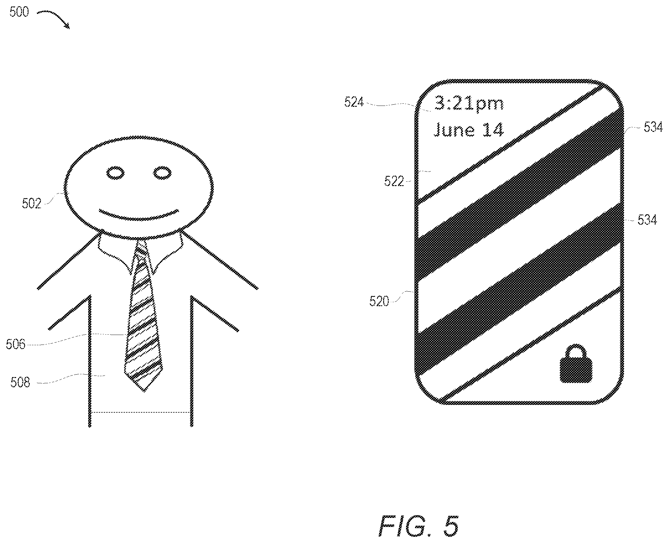 Patent US12417007 Figure 5 – Electronic device display screen customization based on image information