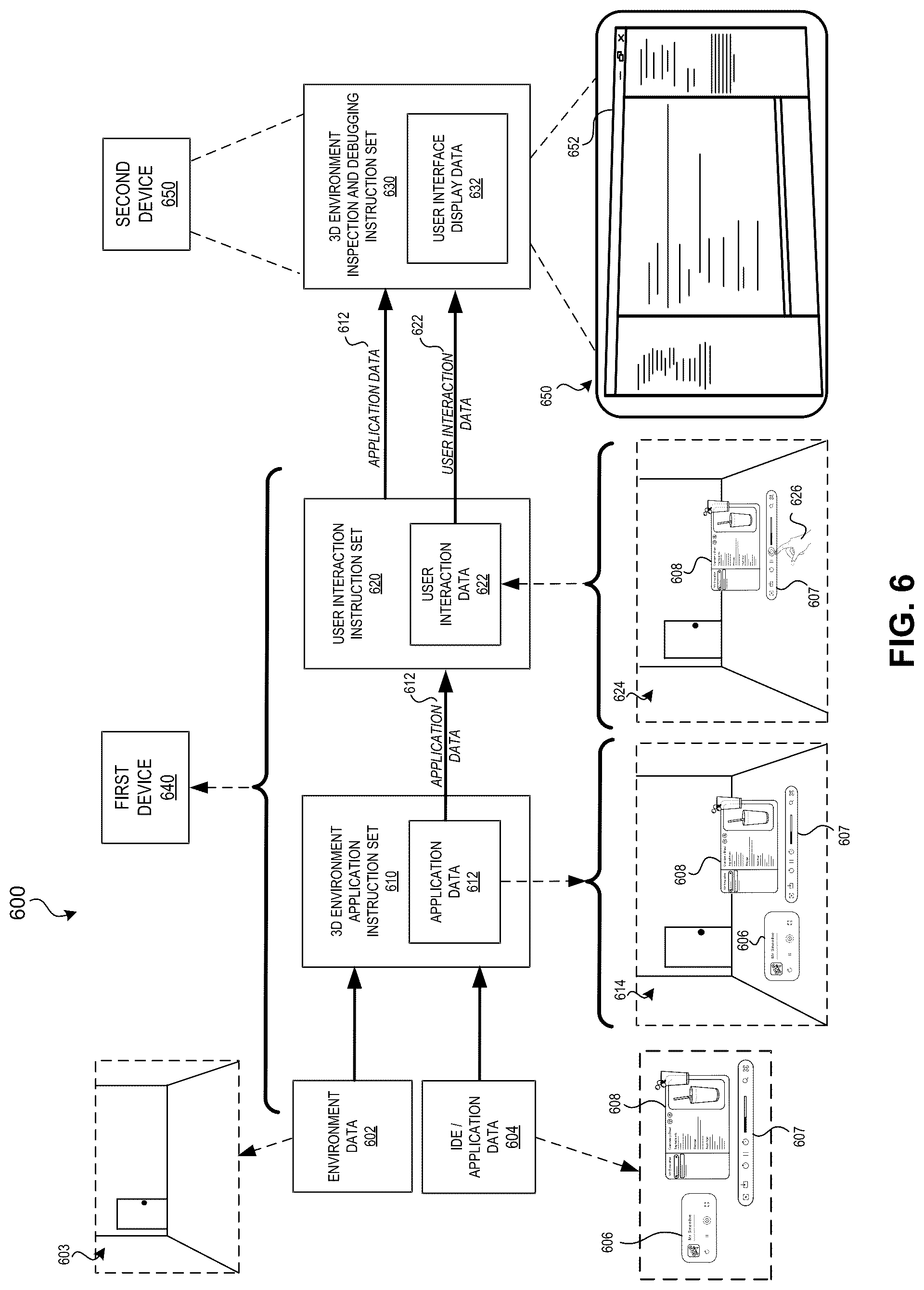 Patent US12417008 Figure 8 – Three-dimensional application inspection environment