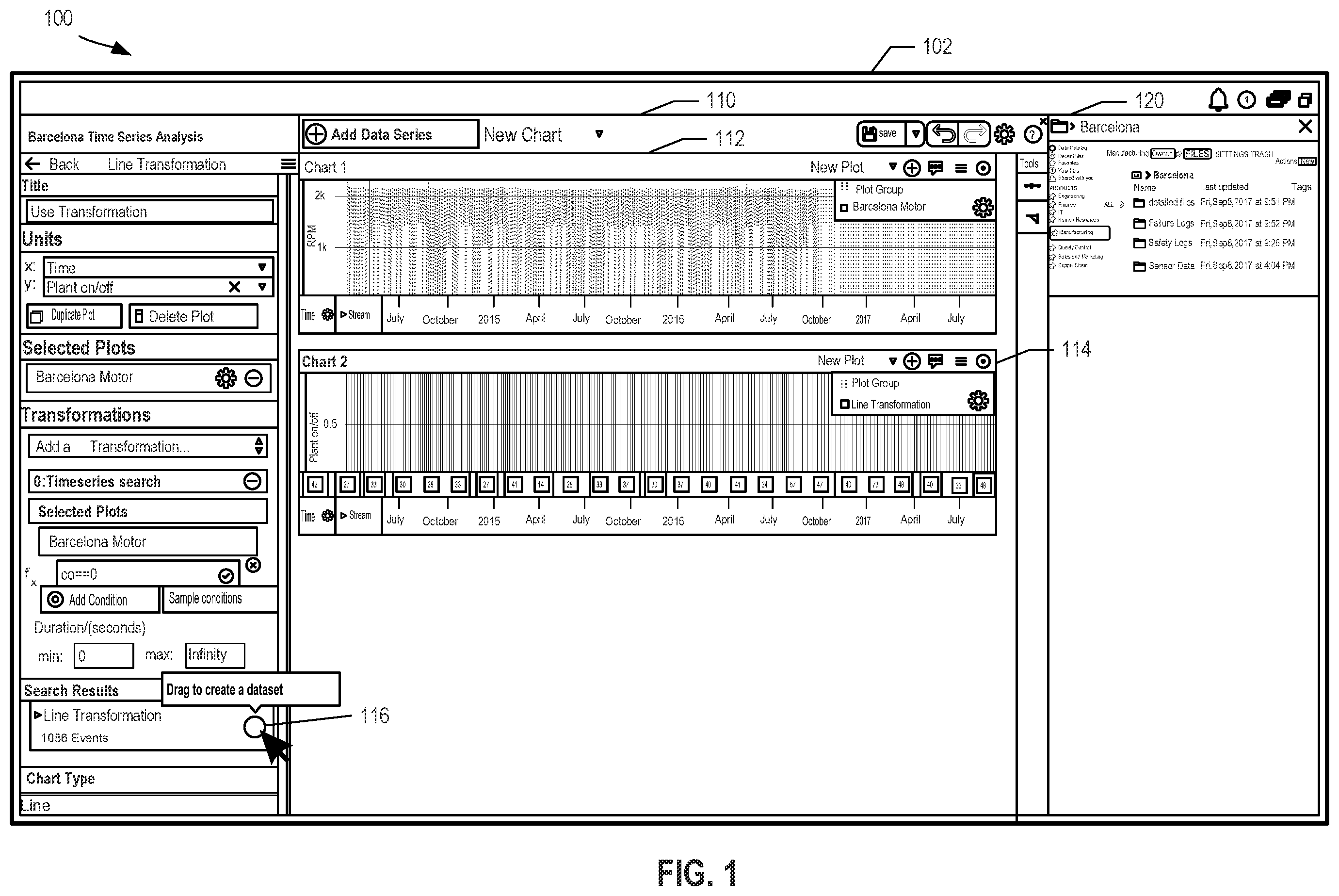 Patent US12417011 Figure 1 – Graphical user interface system