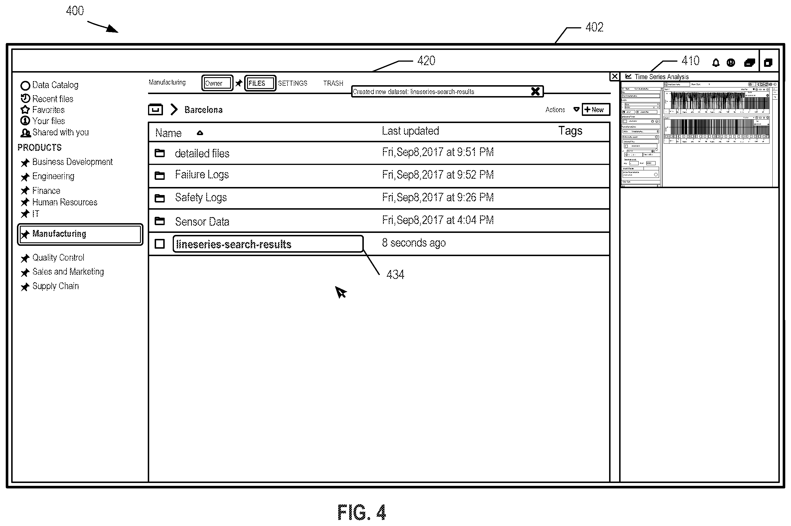 Patent US12417011 Figure 4 – Graphical user interface system