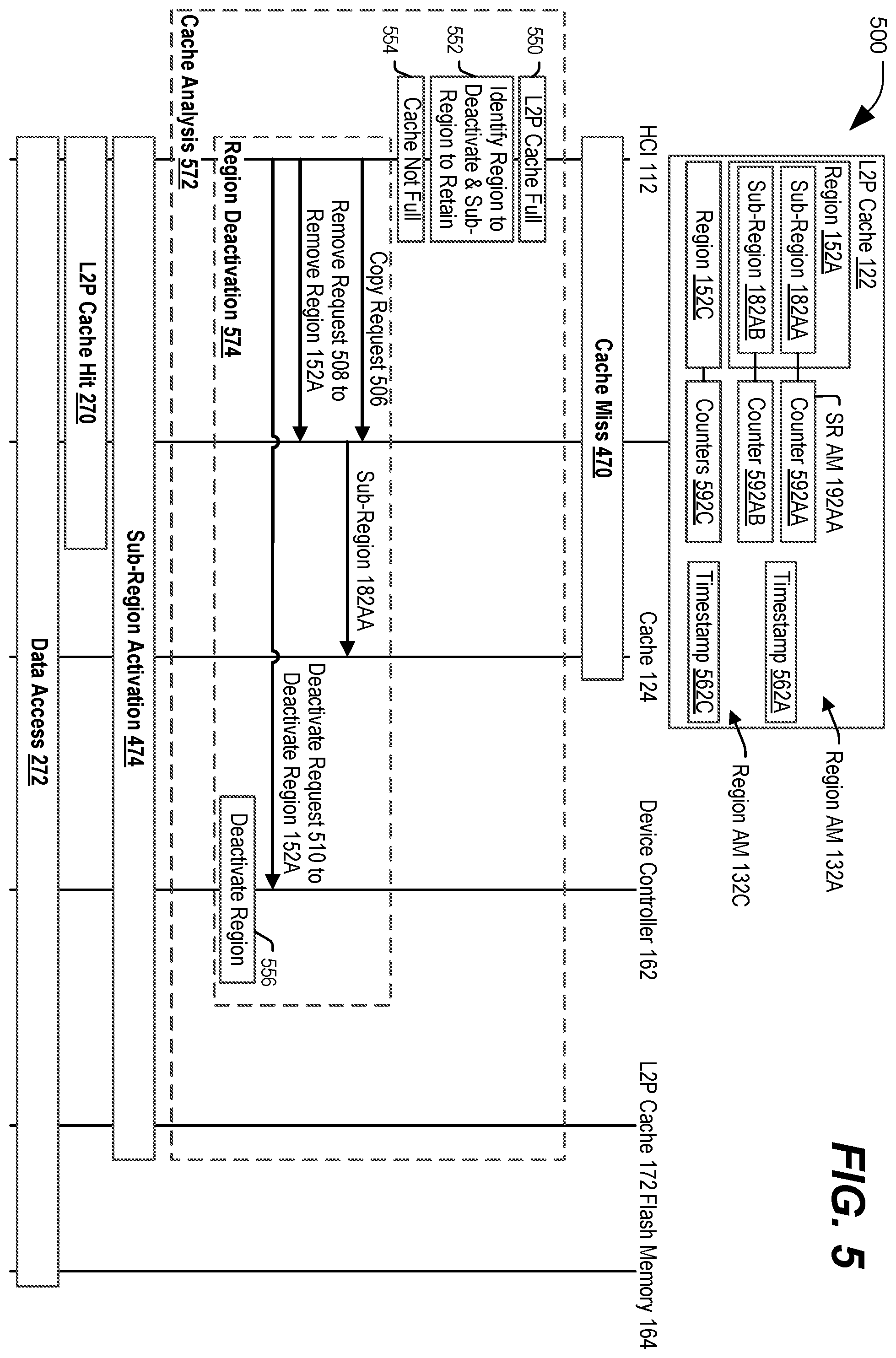 Patent US12417023 Figure 5 – Host device caching of flash memory address mappings