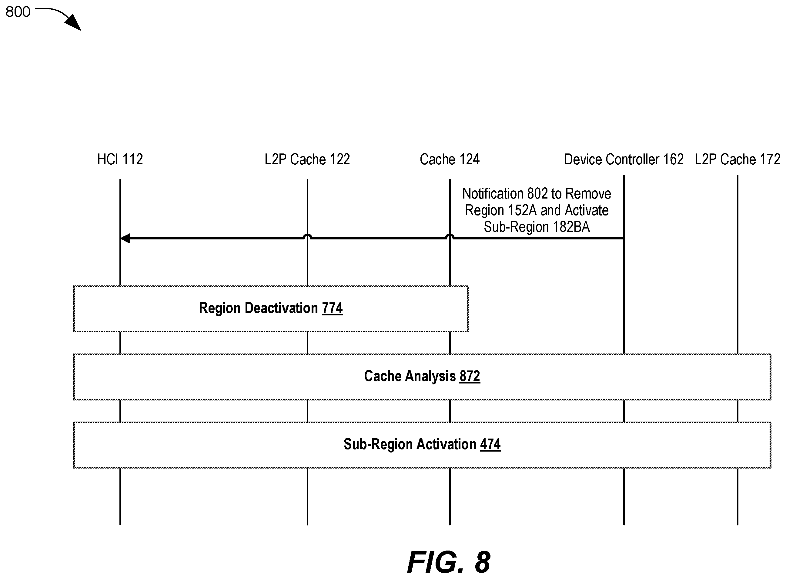 Patent US12417023 Figure 8 – Host device caching of flash memory address mappings