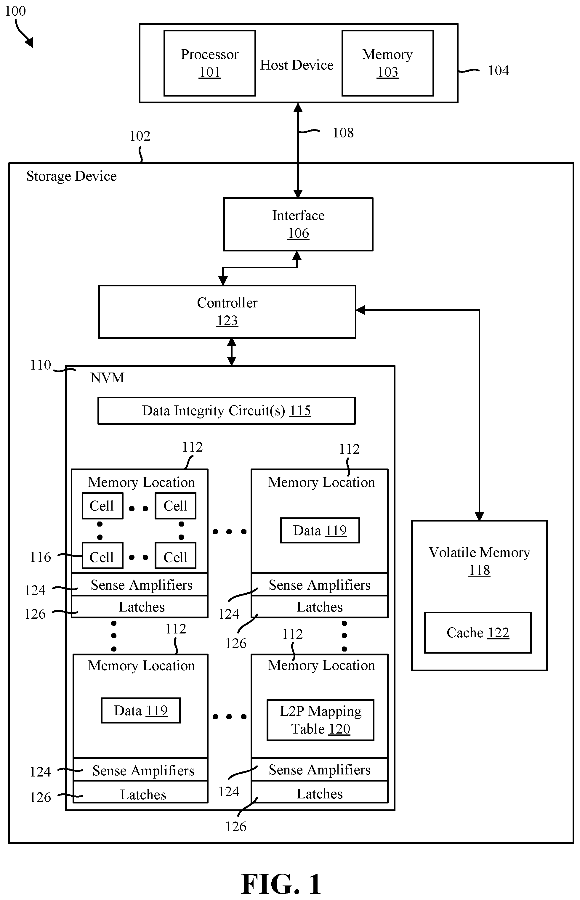 Patent US12417030 Figure 1 – Toggle mode interface for data integrity protection