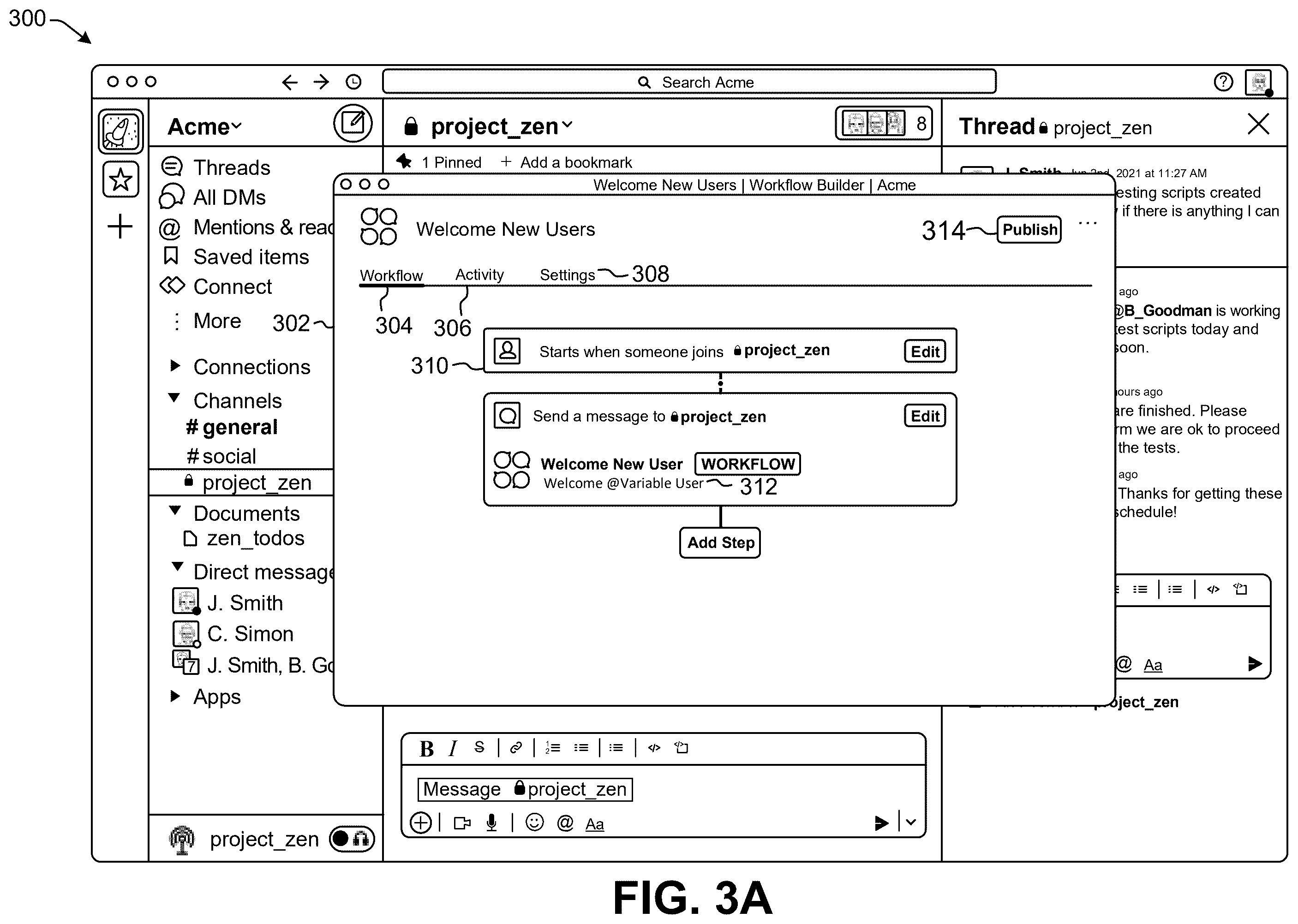 Patent US12417063 Figure 6 – Displaying a communication platform summary