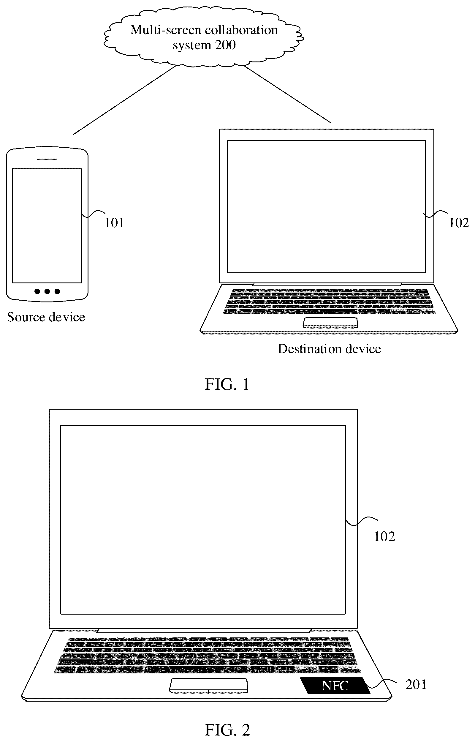 Patent US12417065 Figure 1 – Multi-screen collaboration method and system, and electronic device