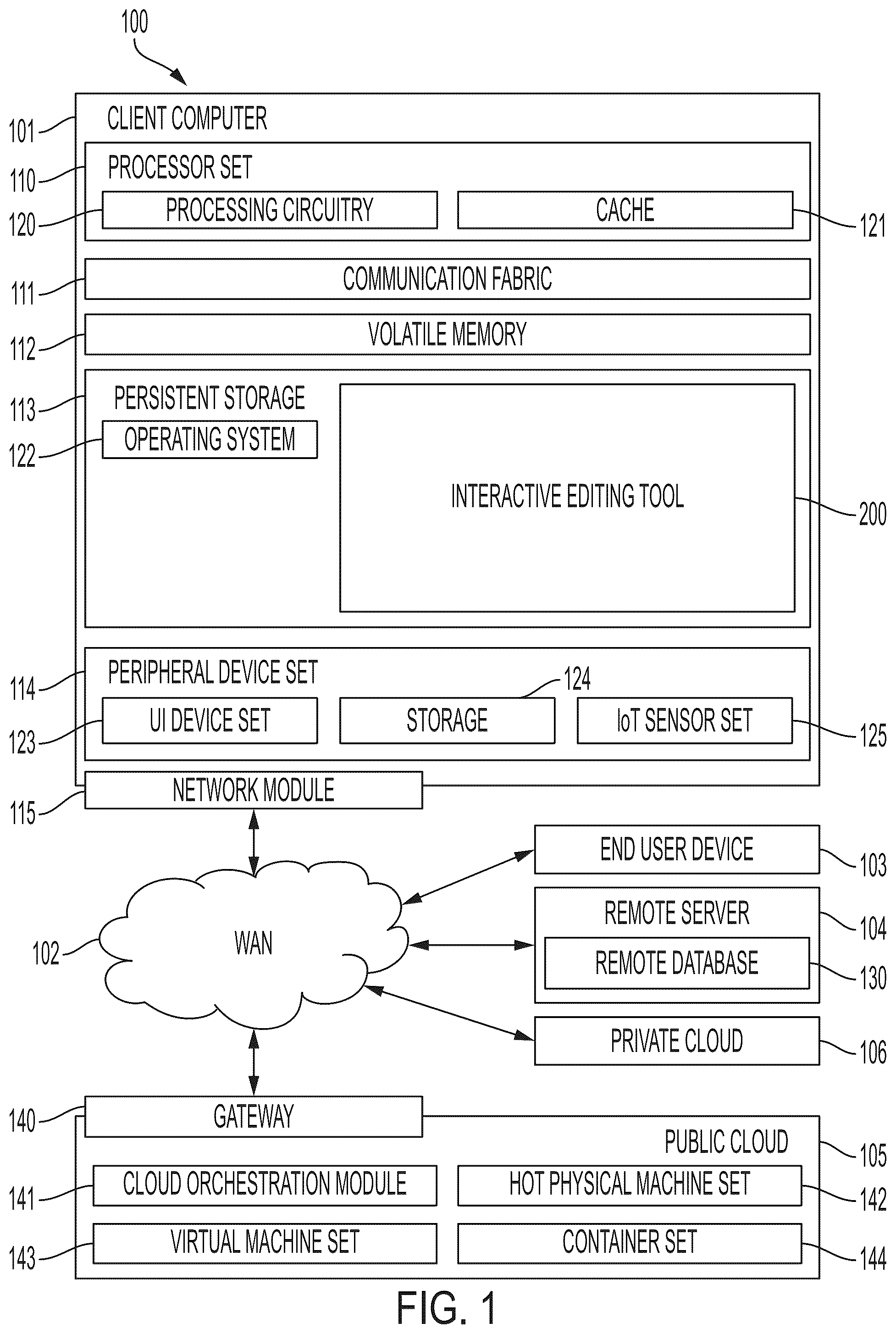 Patent US12417079 Figure 1 – Interactive editing of a machine-generated document