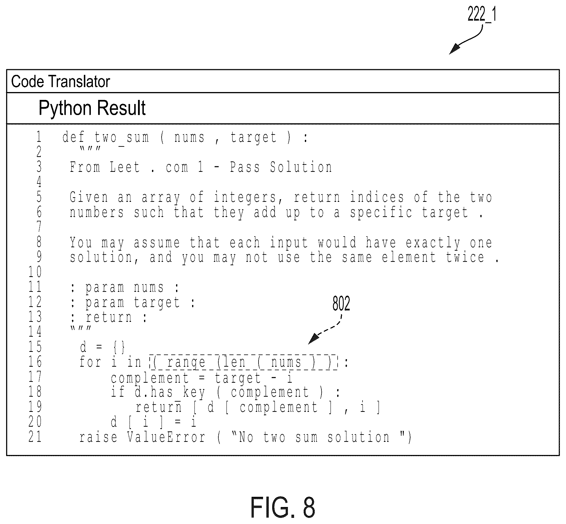 Patent US12417079 Figure 8 – Interactive editing of a machine-generated document