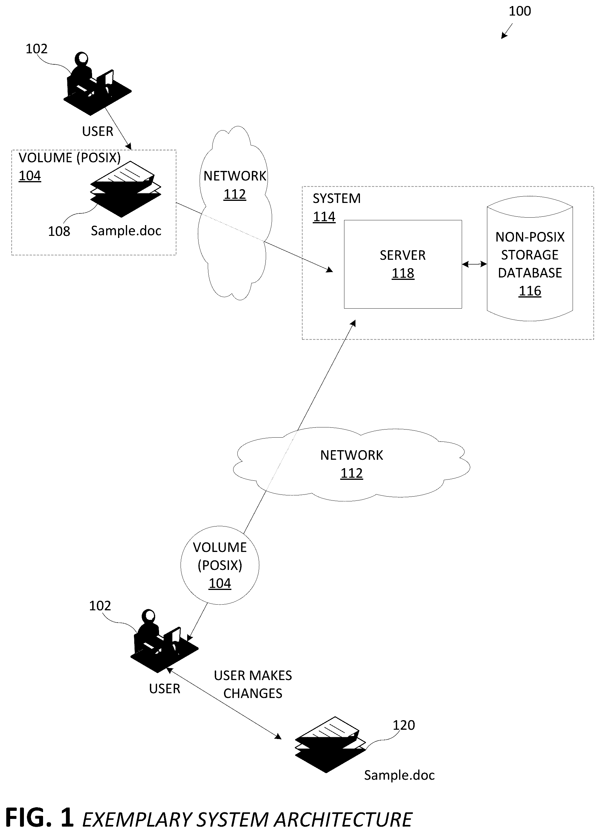 Patent US12417116 Figure 1 – Systems and methods for real-time file storage and retrieval