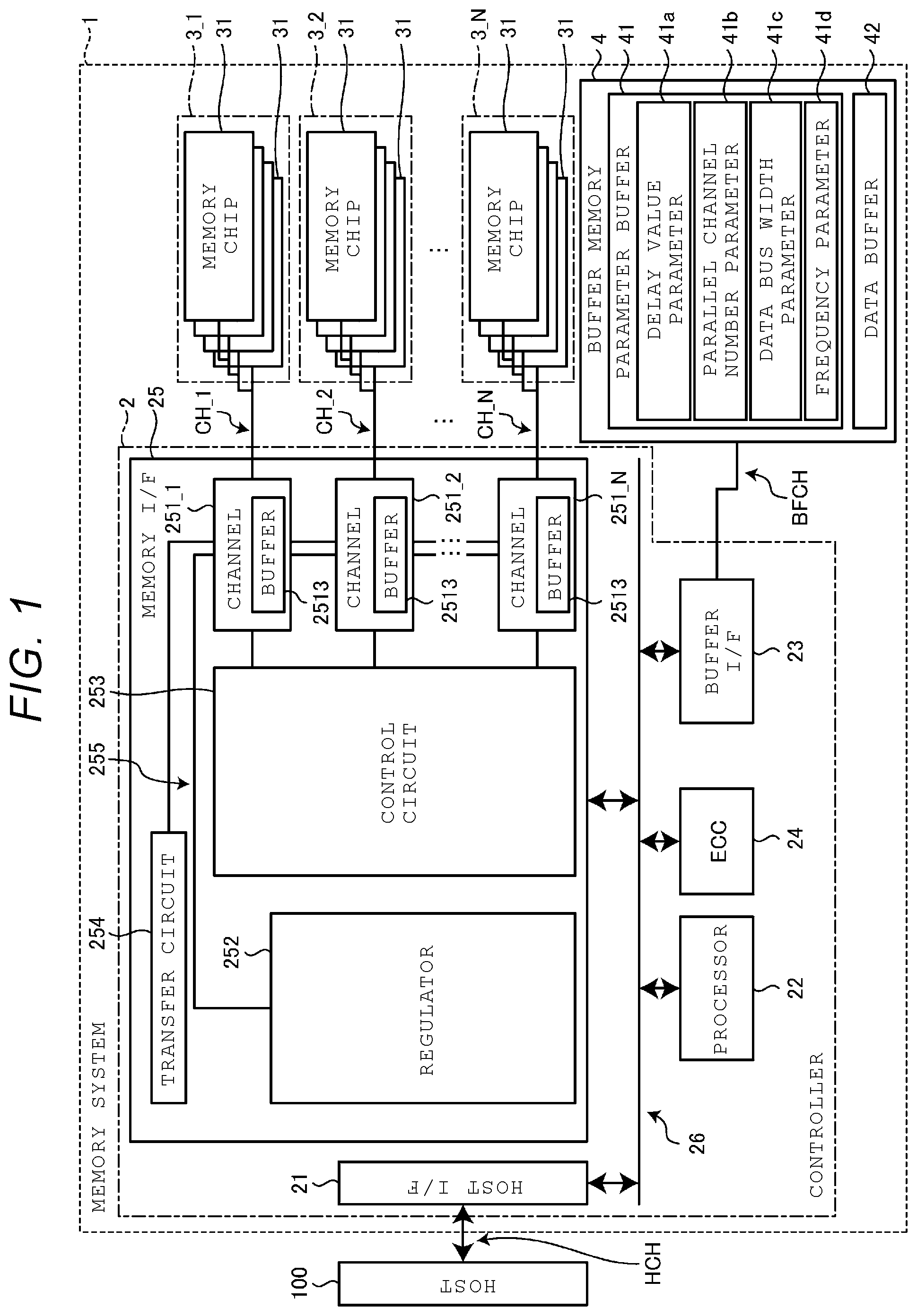 Patent US12417172 Figure 1 – Memory system