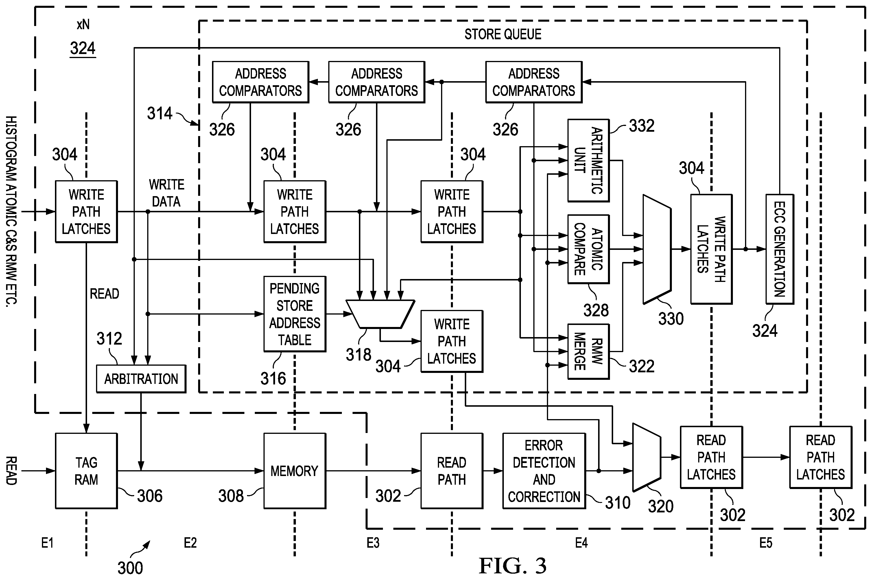 Patent US12417186 Figure 2 – Write merging on stores with different tags