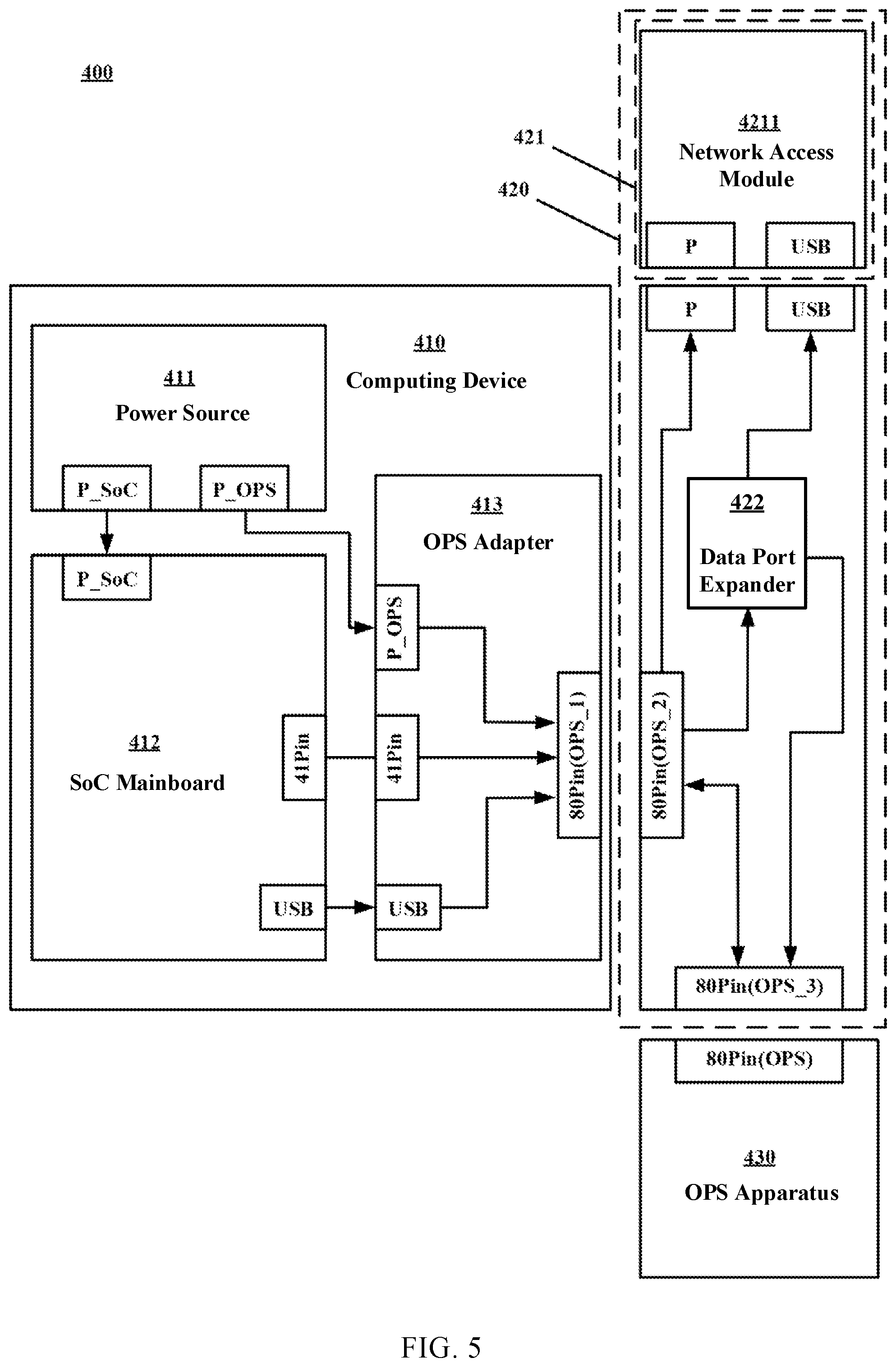 Patent US12417202 Figure 5 – Expansion apparatus for cooperating with computing device as well as computing system