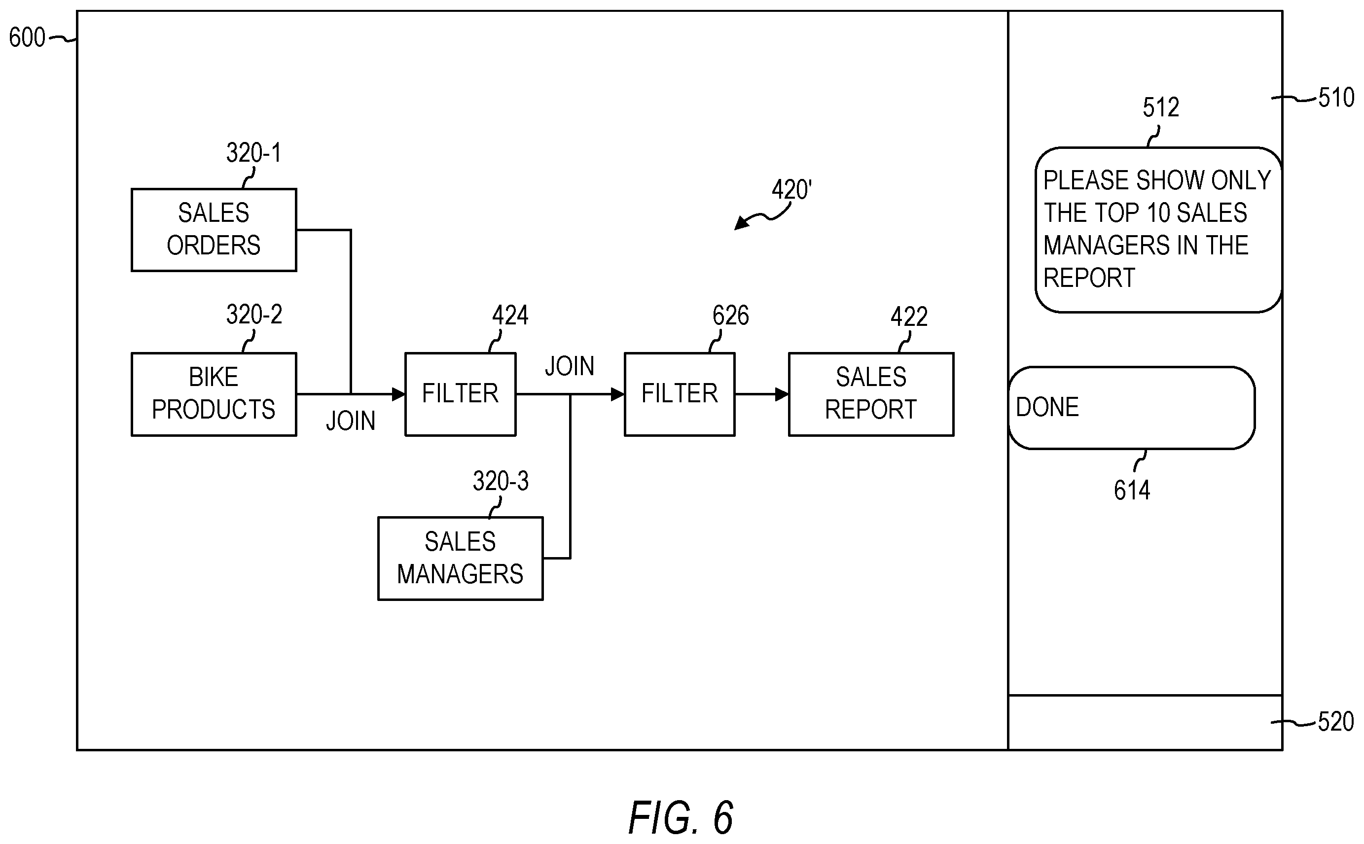 Patent US12417220 Figure 6 – Generative data modeling using large language model