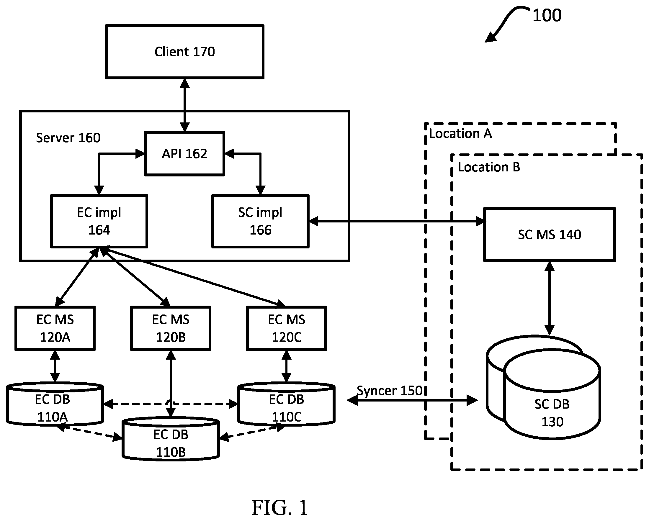 Patent US12417221 Figure 1 – Online migration from an eventually consistent system to a strongly consistent system
