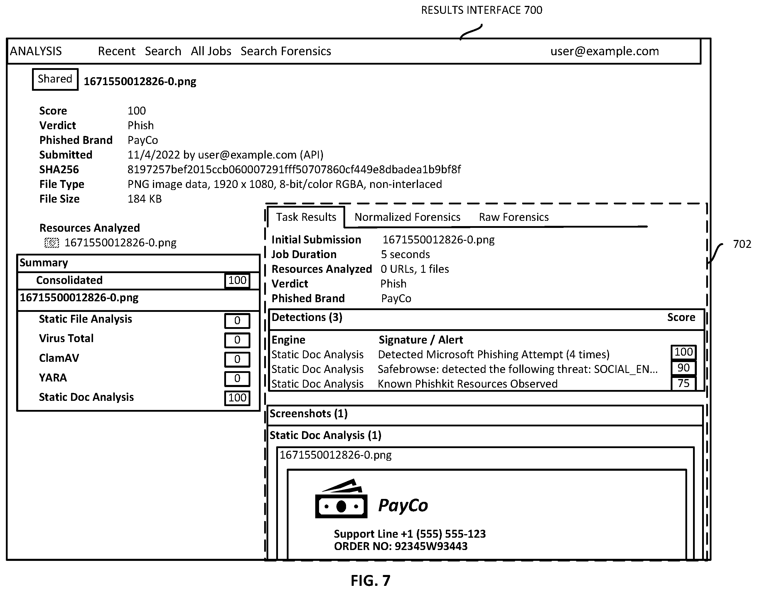 Patent US12417286 Figure 7 – Automated attack chain following by a threat analysis platform