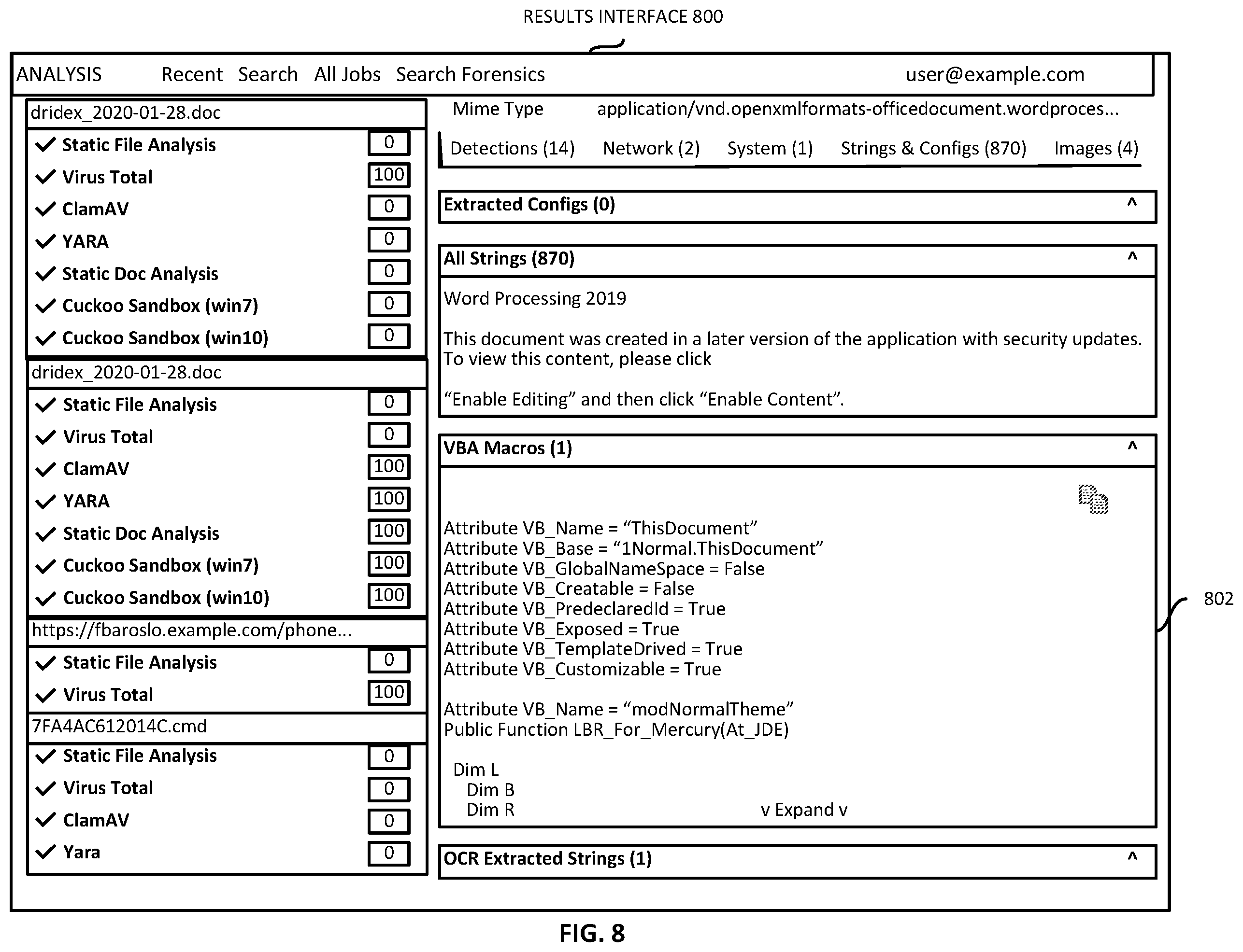 Patent US12417286 Figure 8 – Automated attack chain following by a threat analysis platform