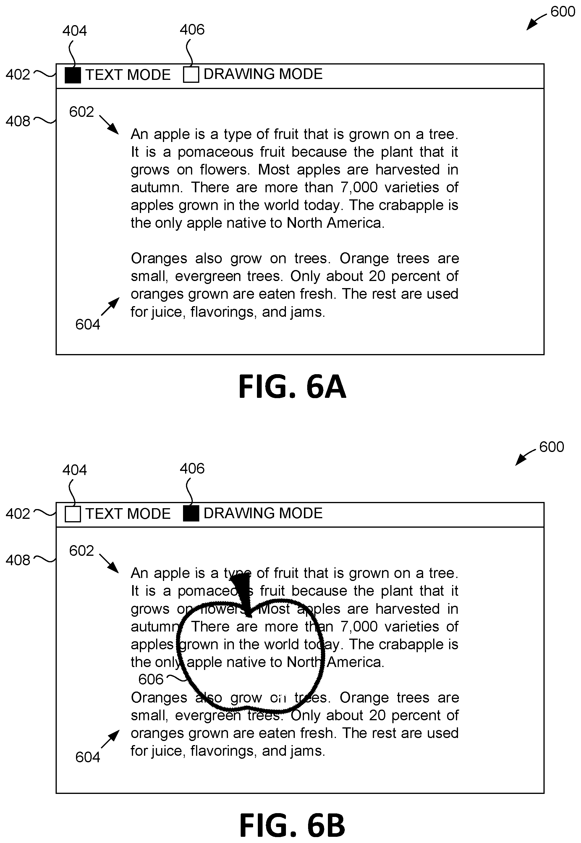 Patent US12417338 Figure 7 – Modifying the presentation of drawing objects based on associated content objects in an electronic document