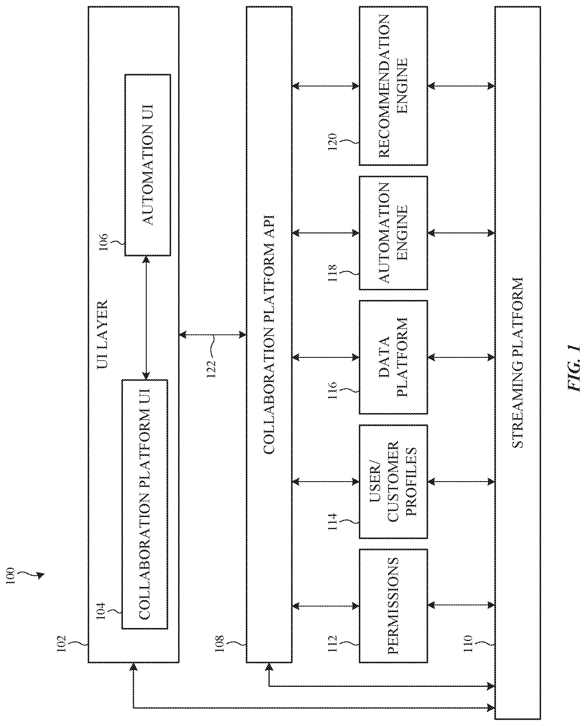Patent US12417341 Figure 1 – Methods and systems for generating automations for organizing and displaying items in a collaboration platform