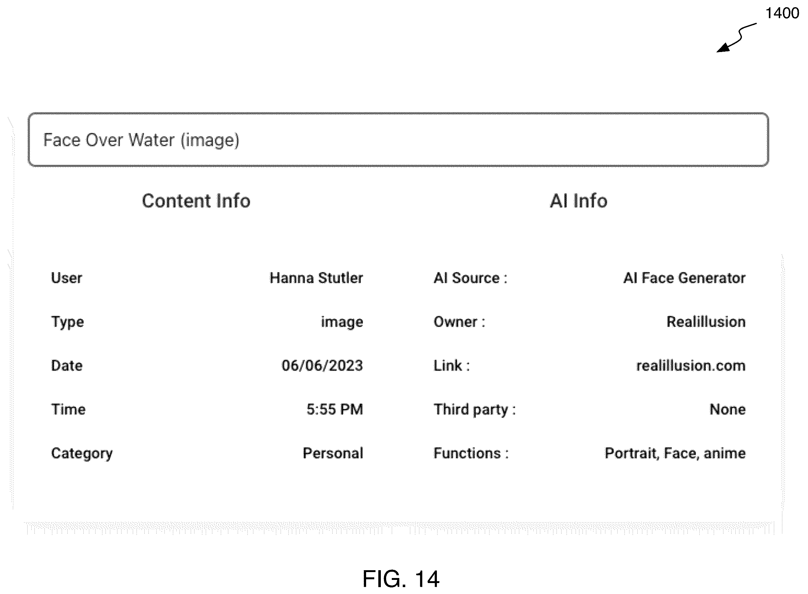 Patent US12417393 Figure 16 – Generative content registration system and method of use