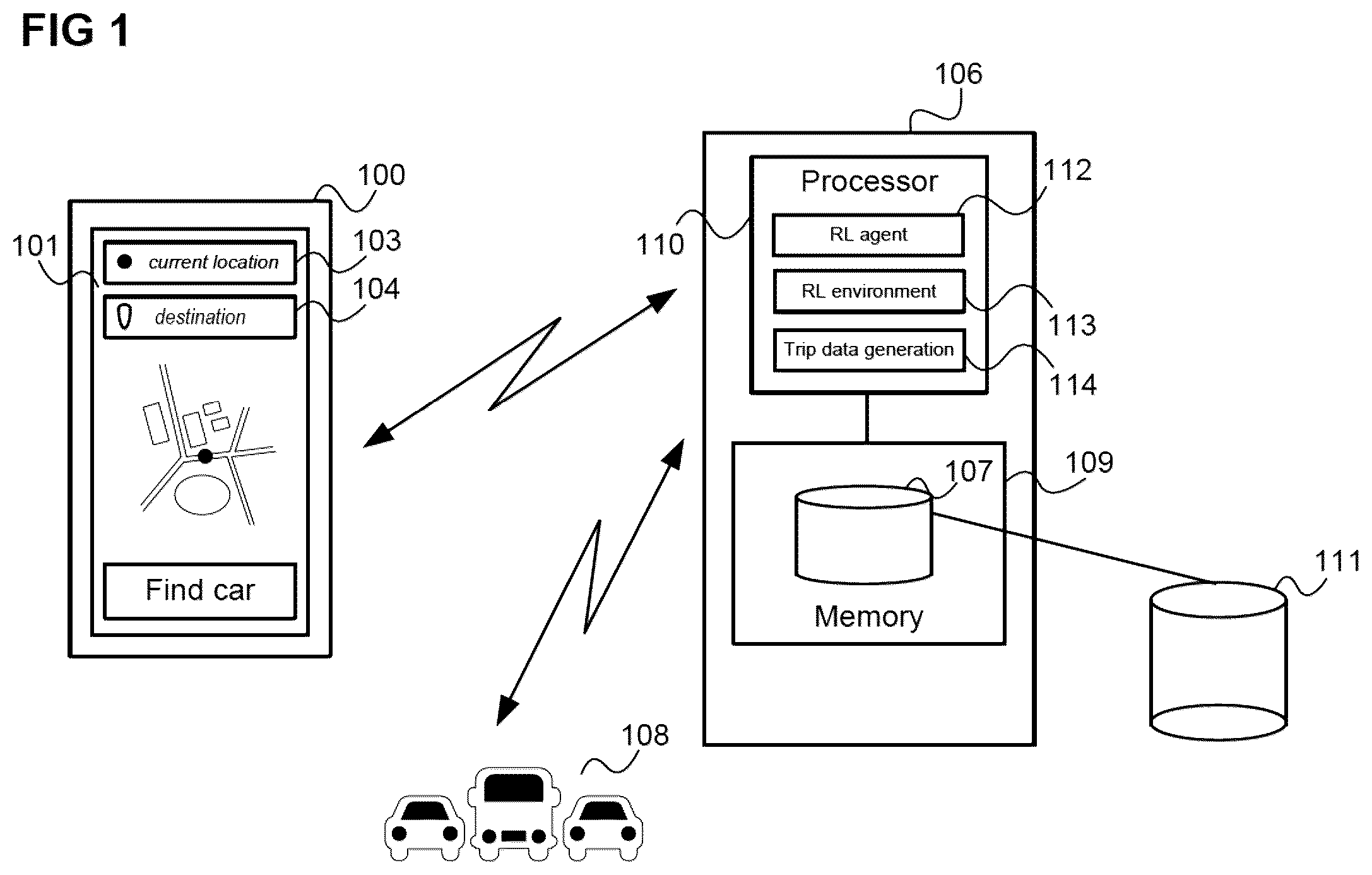 Patent US12417415 Figure 1 – Method and device for controlling a transport system