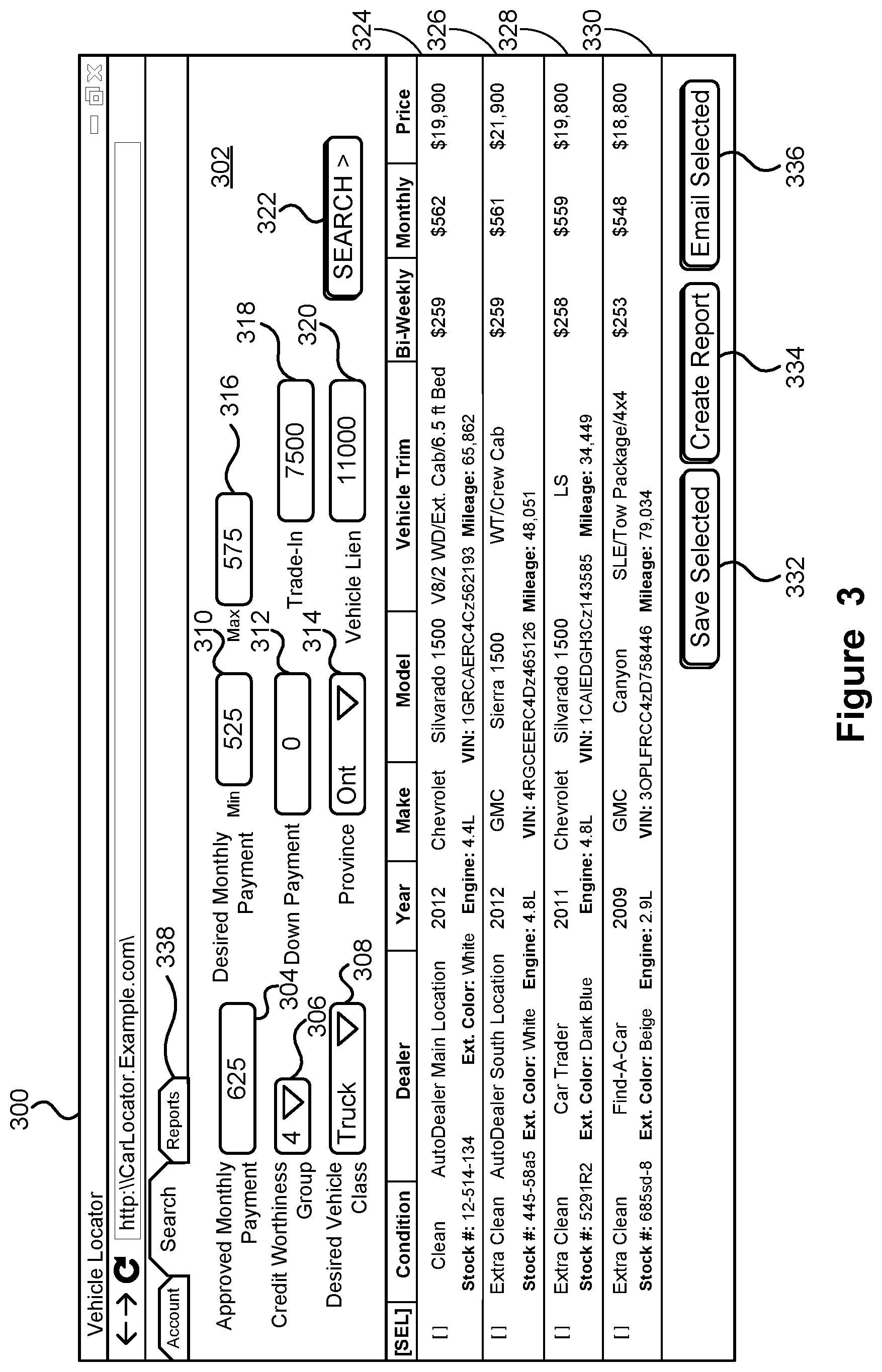 Patent US12417432 Figure 3 – System and method for identifying vehicles for a purchaser from vehicle inventories