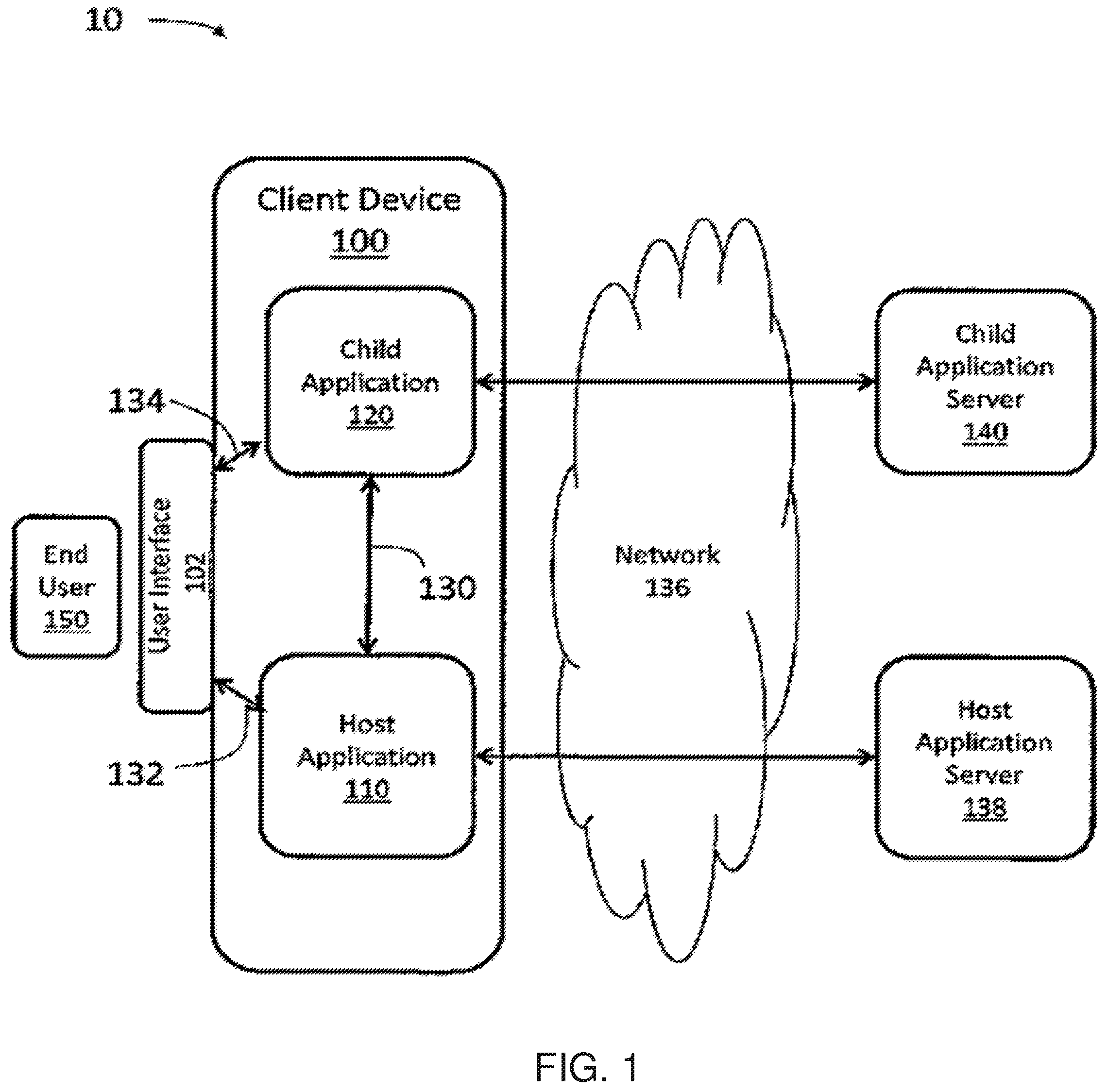 Patent US12417445 Figure 1 – System and method for integrating data from a remote server with a client application