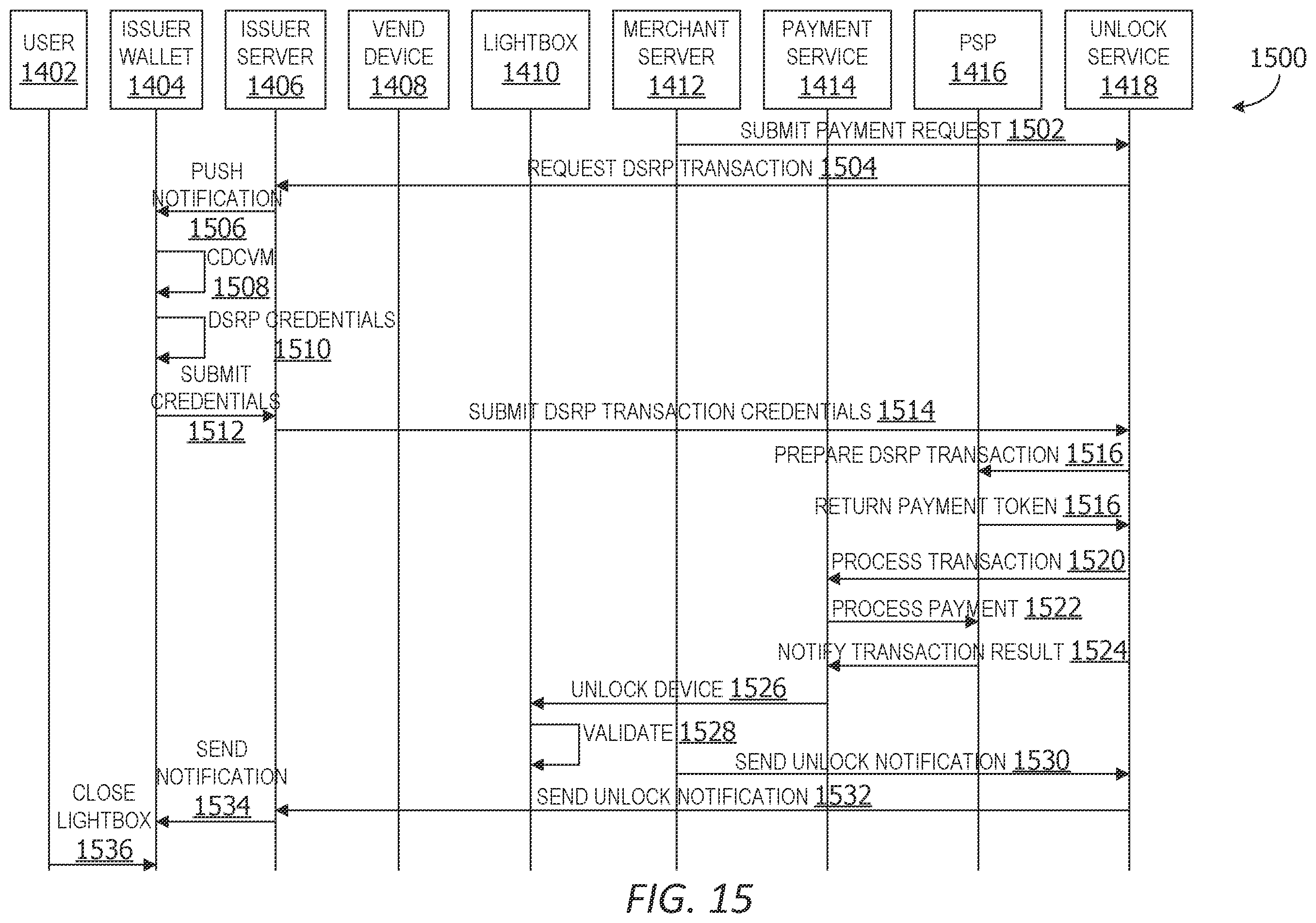 Patent US12417452 Figure 15 – Smart chip payment acceptance