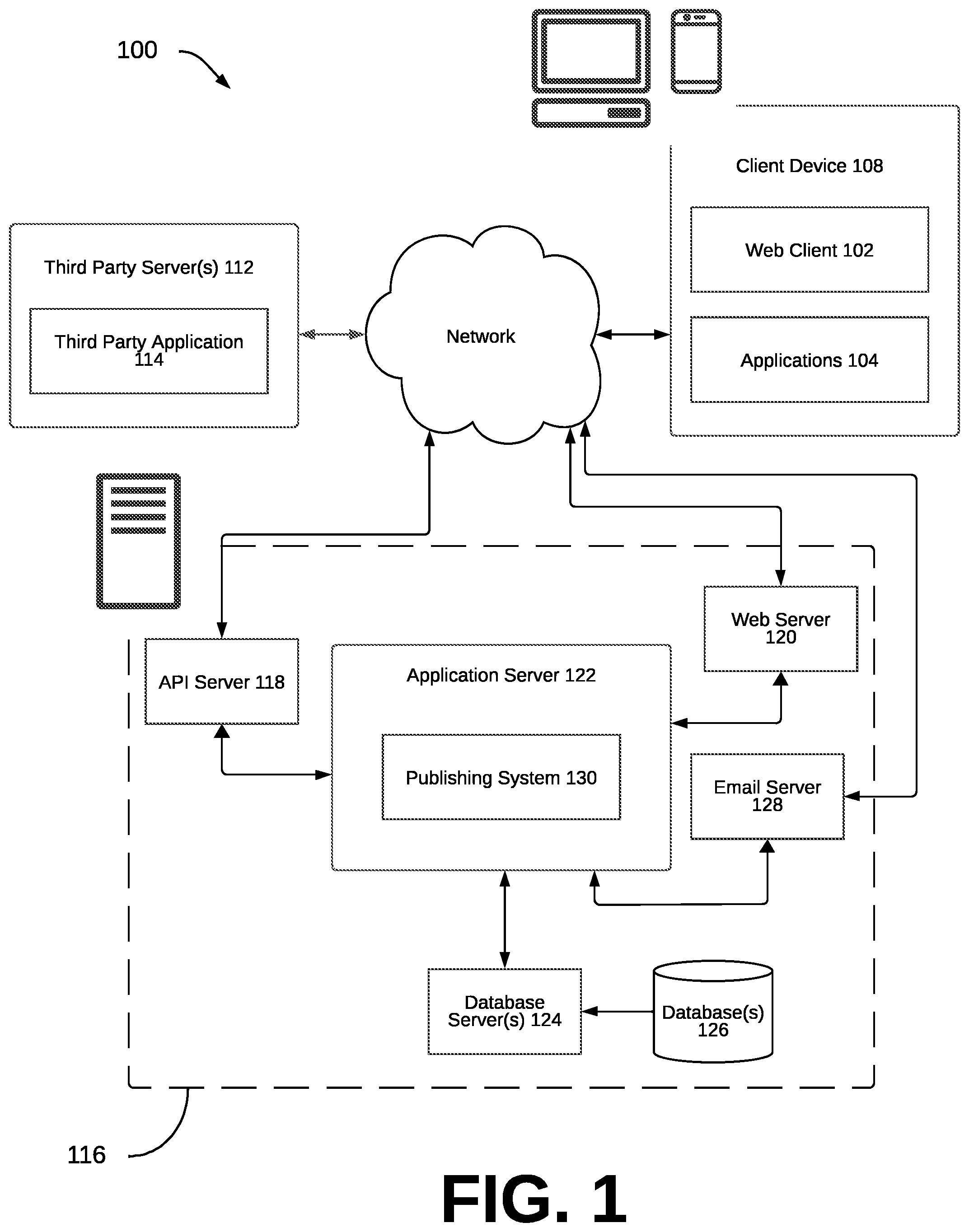 Patent US12417471 Figure 1 – Networked communication system with data deobfuscation layer