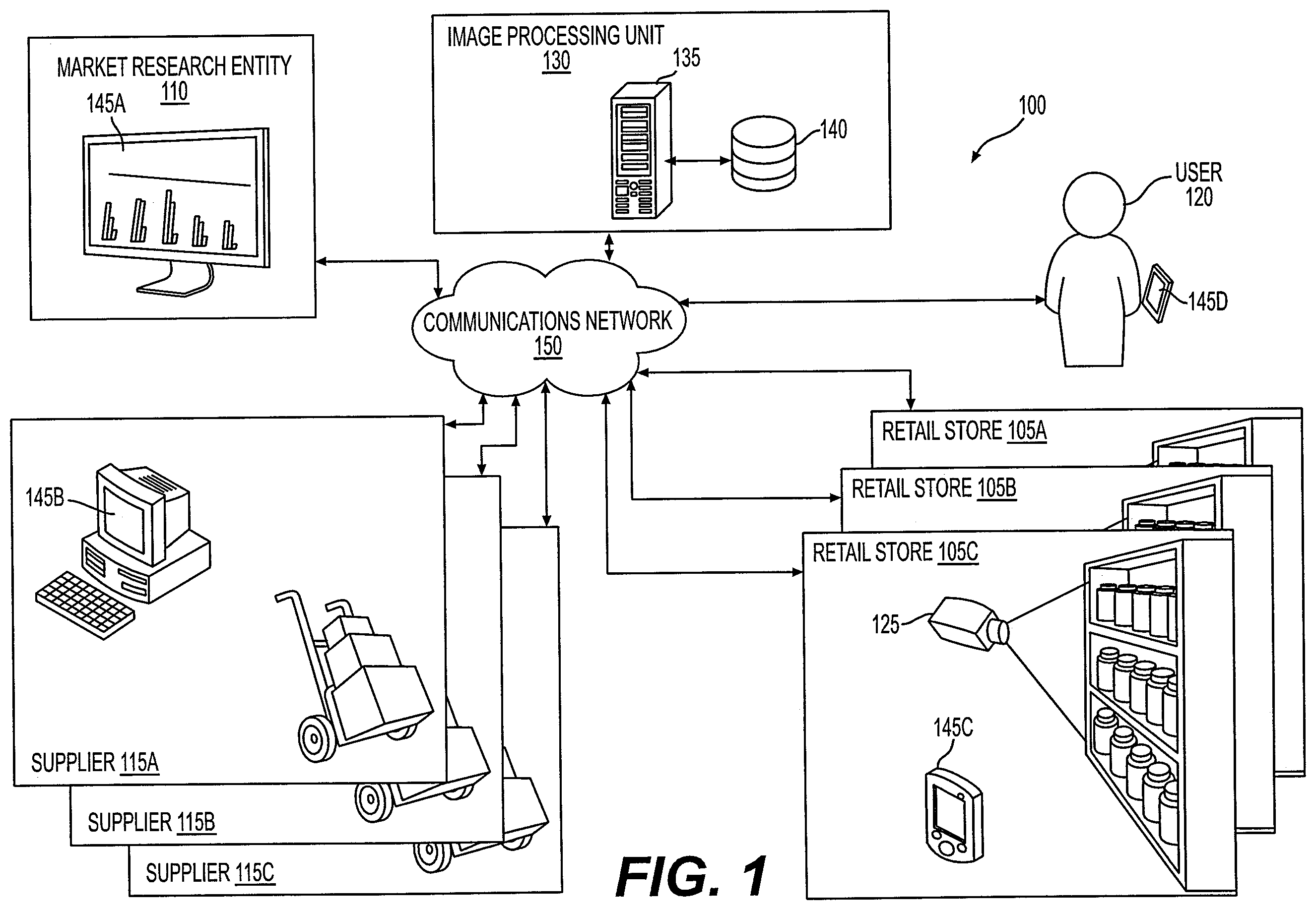 Patent US12417486 Figure 1 – Using shopping lists to resolve ambiguities in visual product recognition