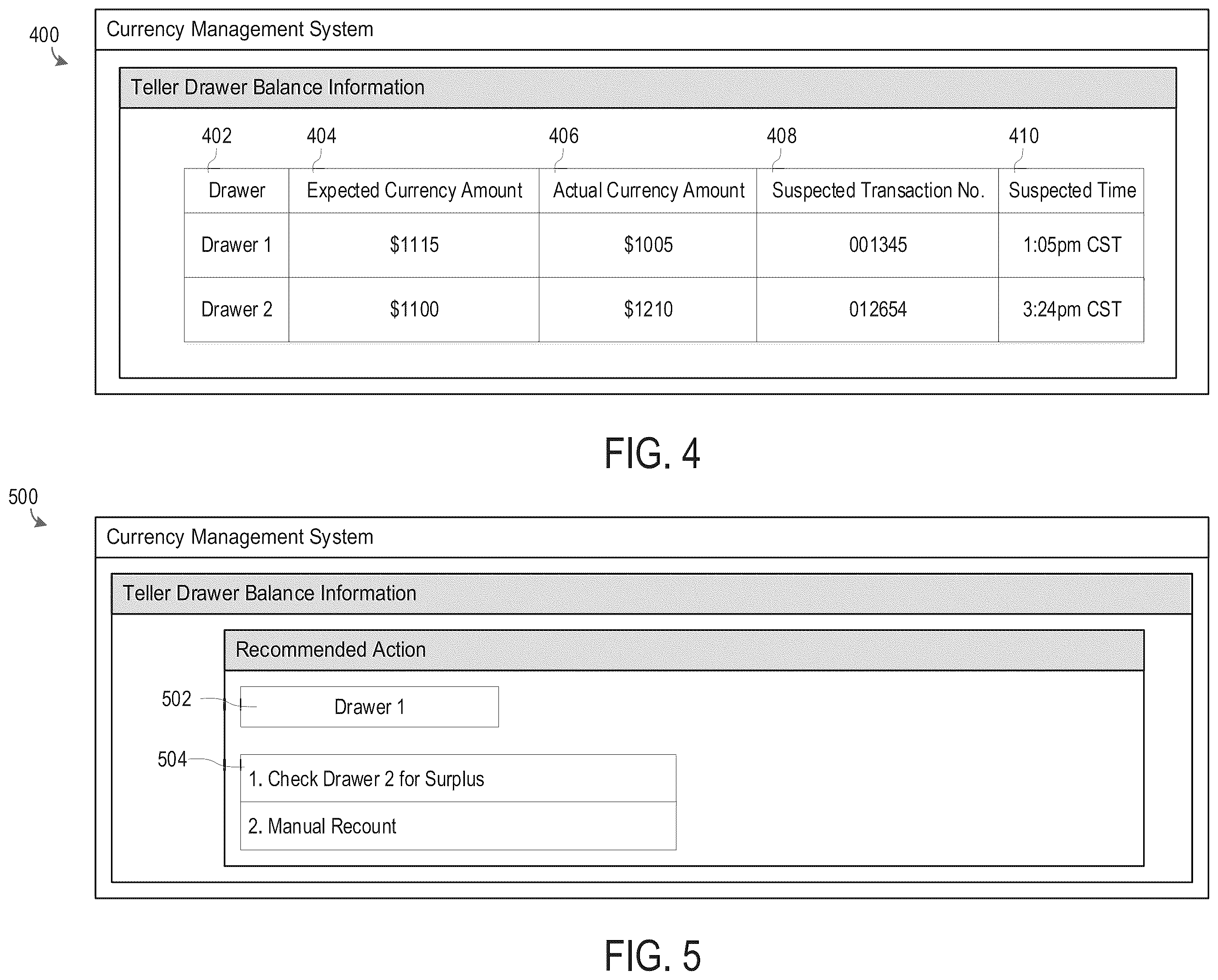 Patent US12417503 Figure 4 – Systems and methods for automated teller drawer counting and balancing