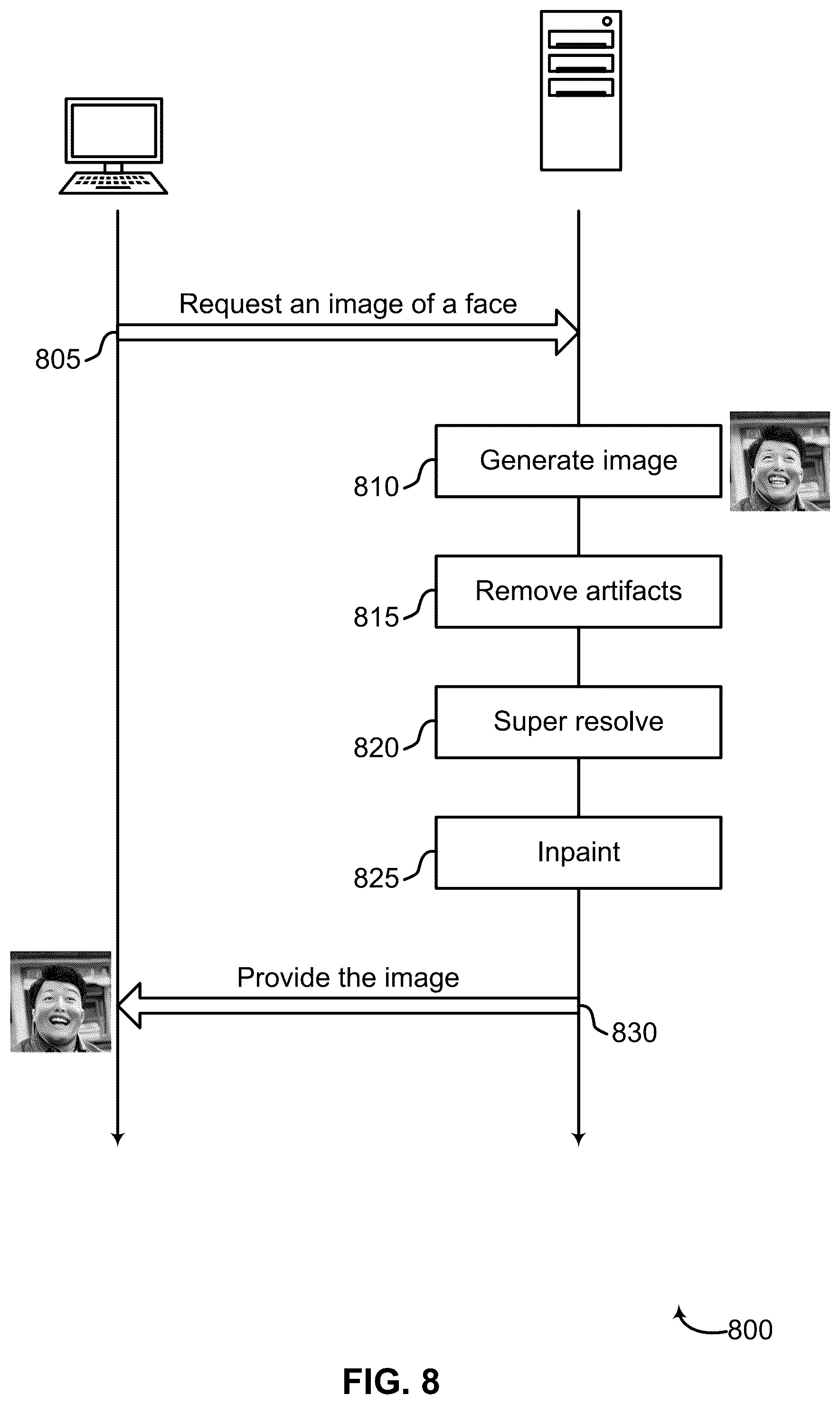 Patent US12417518 Figure 8 – Repairing irregularities in computer-generated images