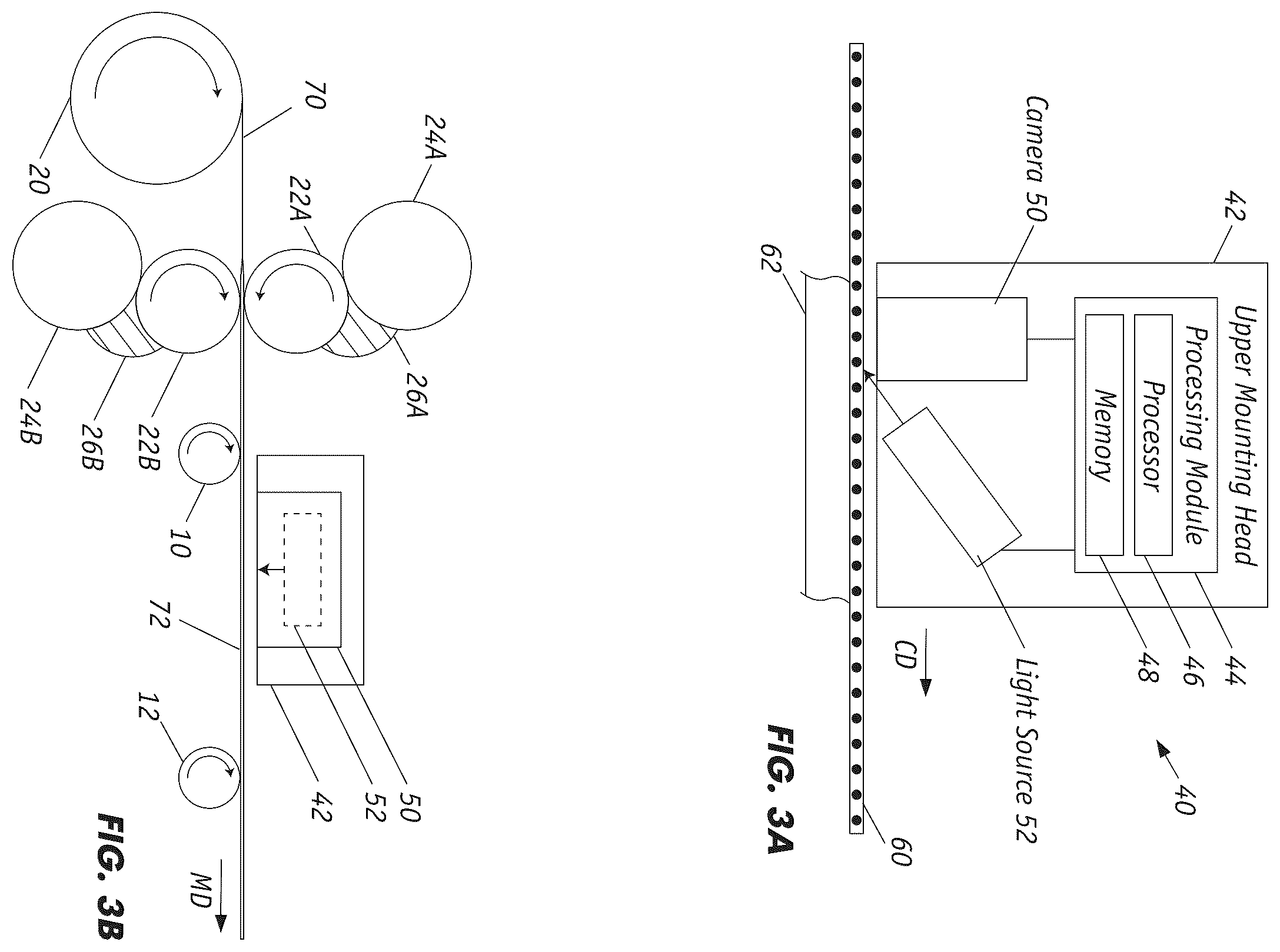 Patent US12417526 Figure 2 – Measurement of textile cord count for rubber sheet calendering