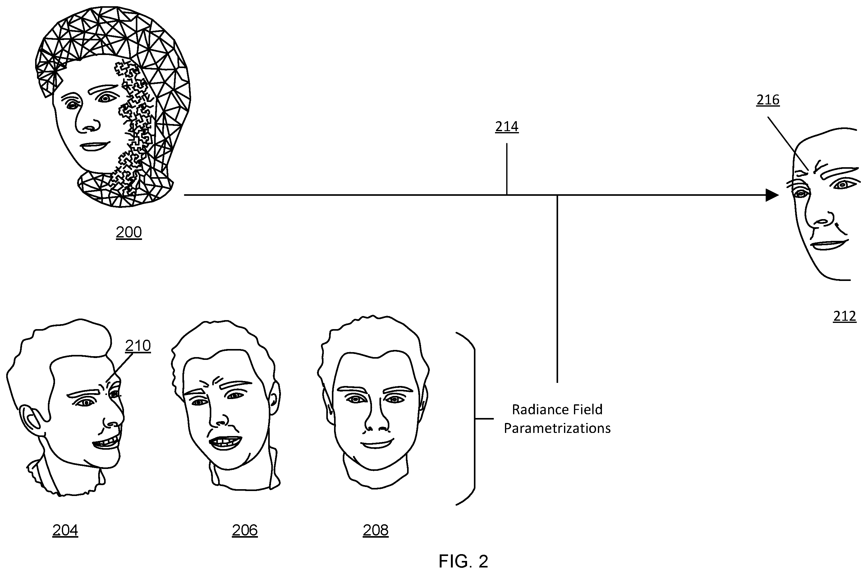 Patent US12417575 Figure 2 – Dynamic 3D scene generation