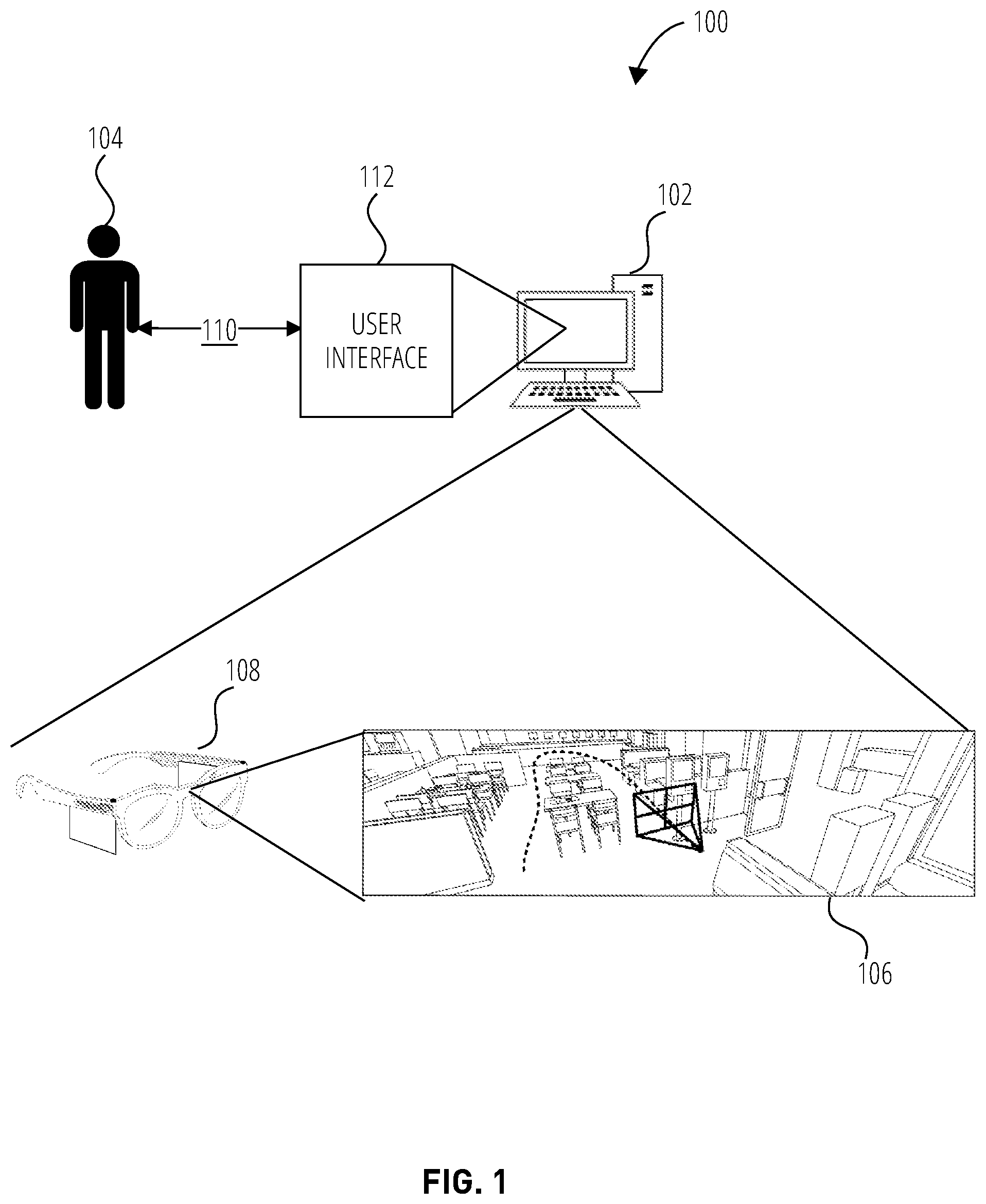 Patent US12417585 Figure 1 – Content creation platform for XR devices