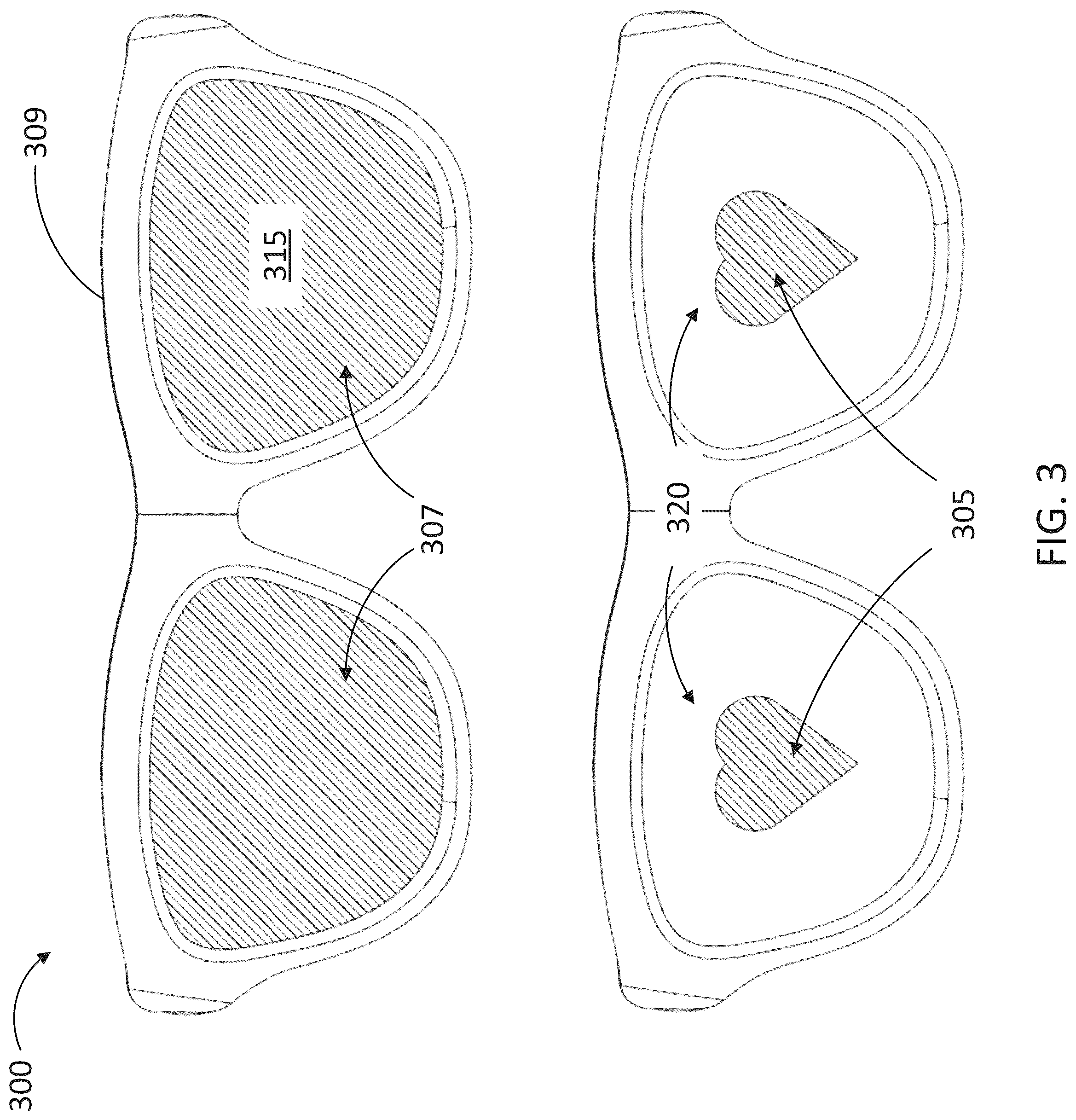 Patent US12417591 Figure 3 – Smart glasses with enhanced optical structures for augmented reality applications