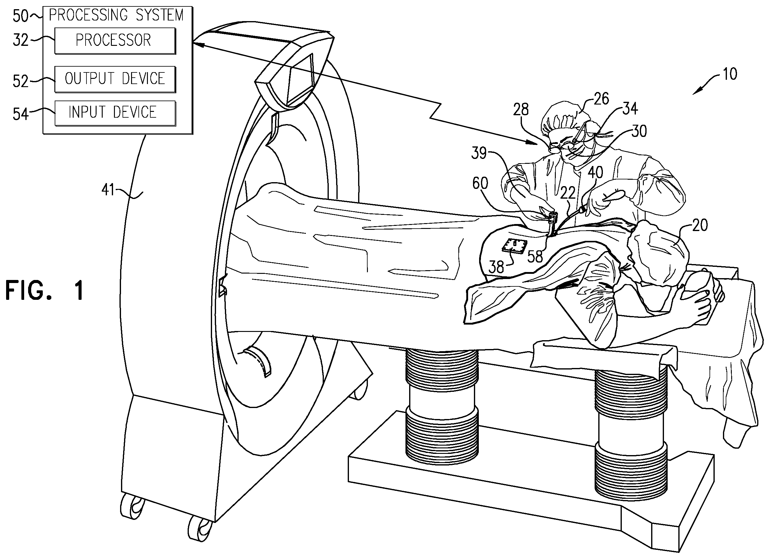Patent US12417595 — Augmented-reality surgical system using depth sensing — Figure 1