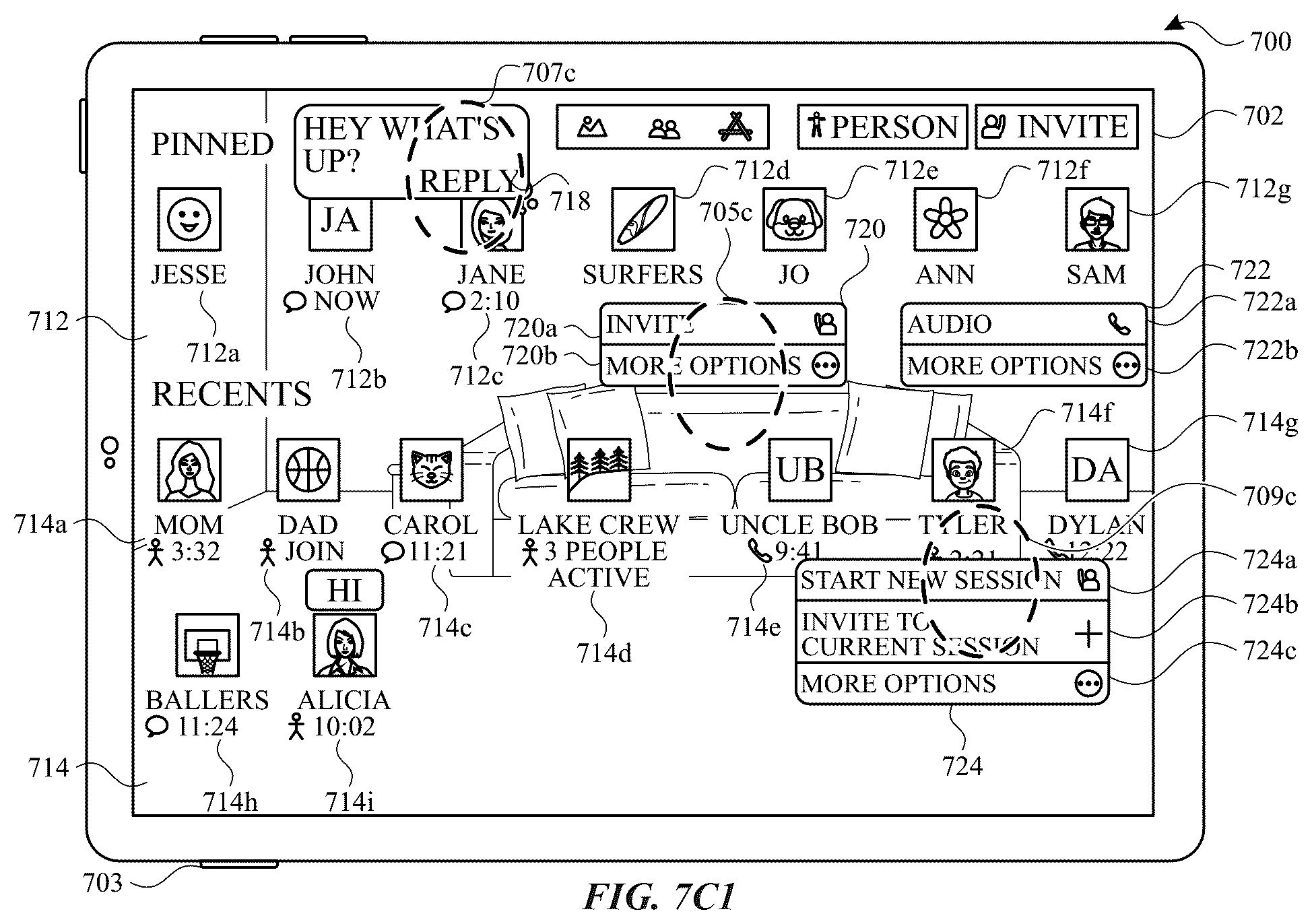 Patent US12417596 Figure 18 – User interfaces for managing live communication sessions