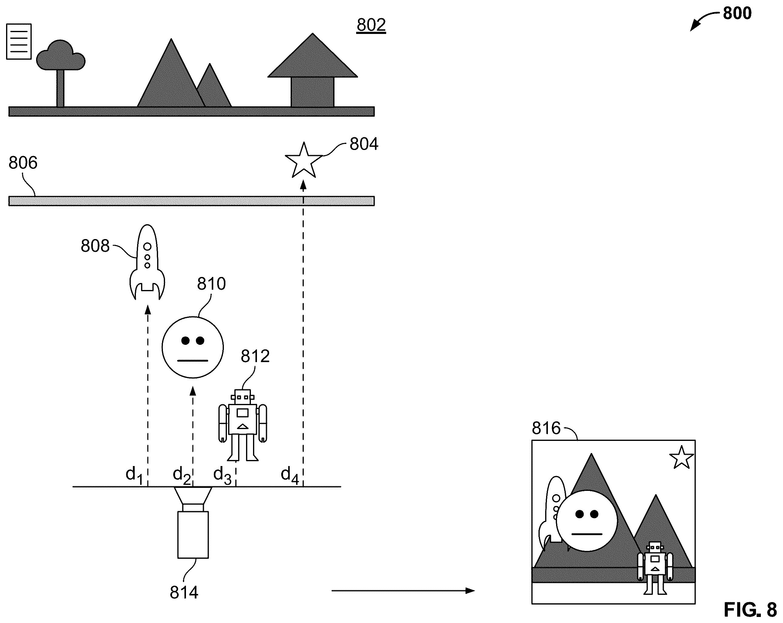 Patent US12417597 Figure 8 – Systems and methods for augmented reality video generation