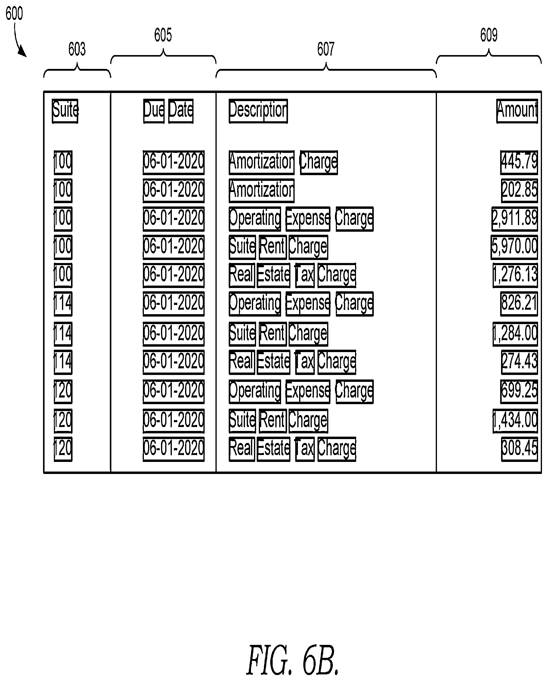 Patent US12417649 Figure 7 – Table information extraction and mapping to other documents