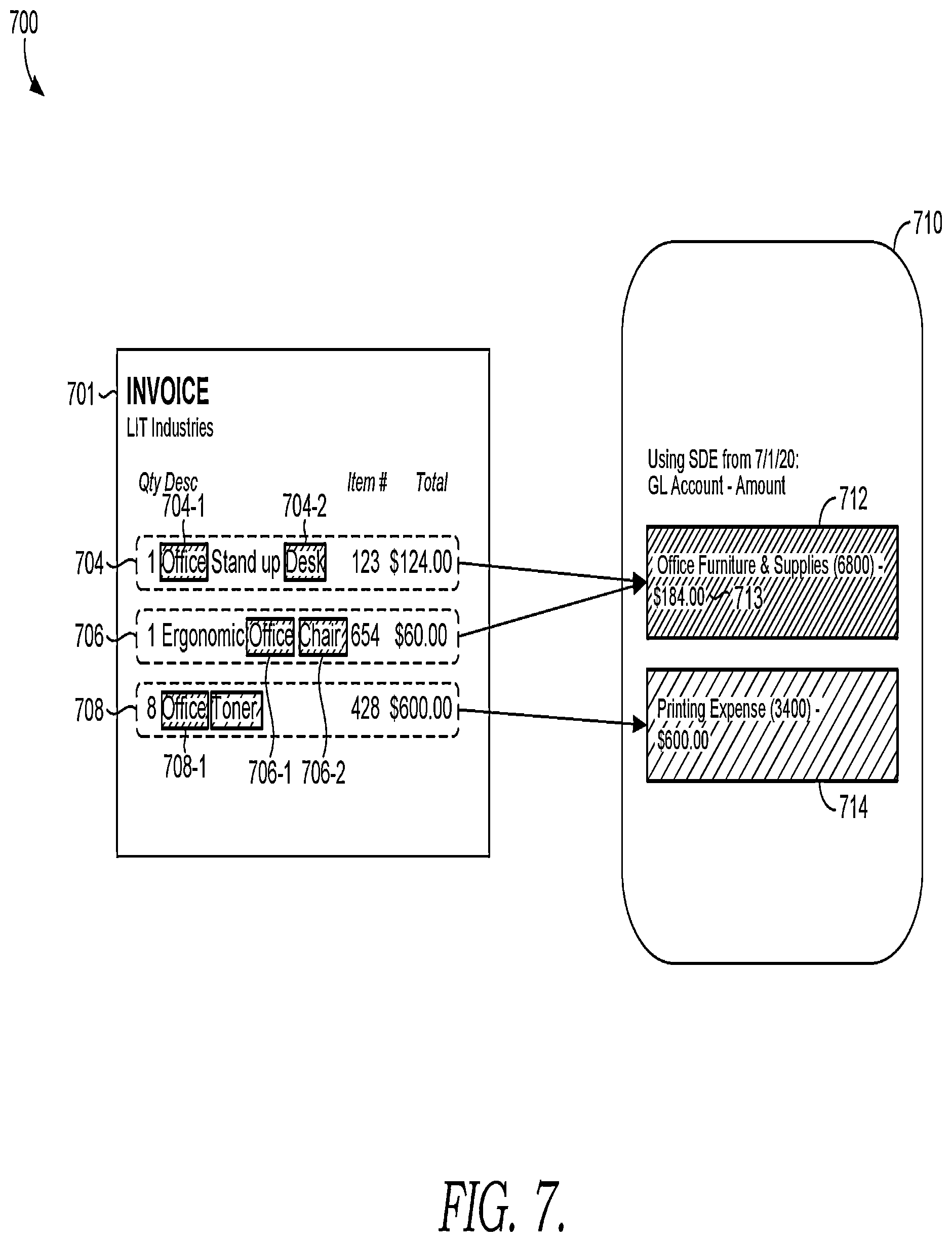 Patent US12417649 Figure 9 – Table information extraction and mapping to other documents