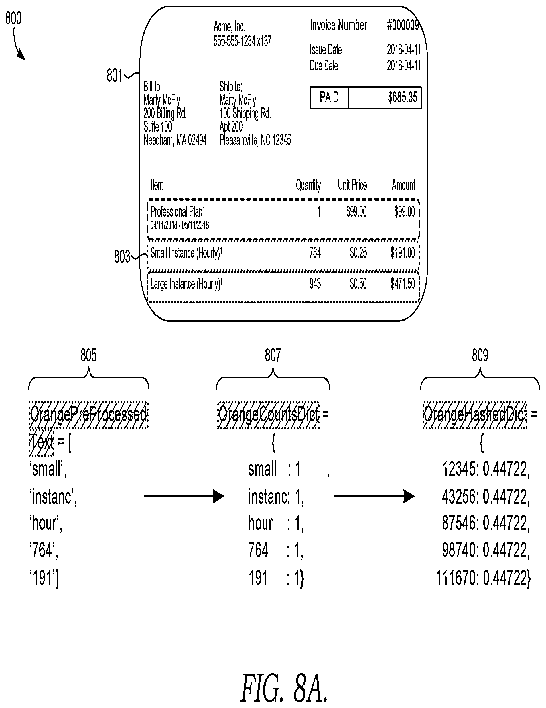 Patent US12417649 Figure 10 – Table information extraction and mapping to other documents